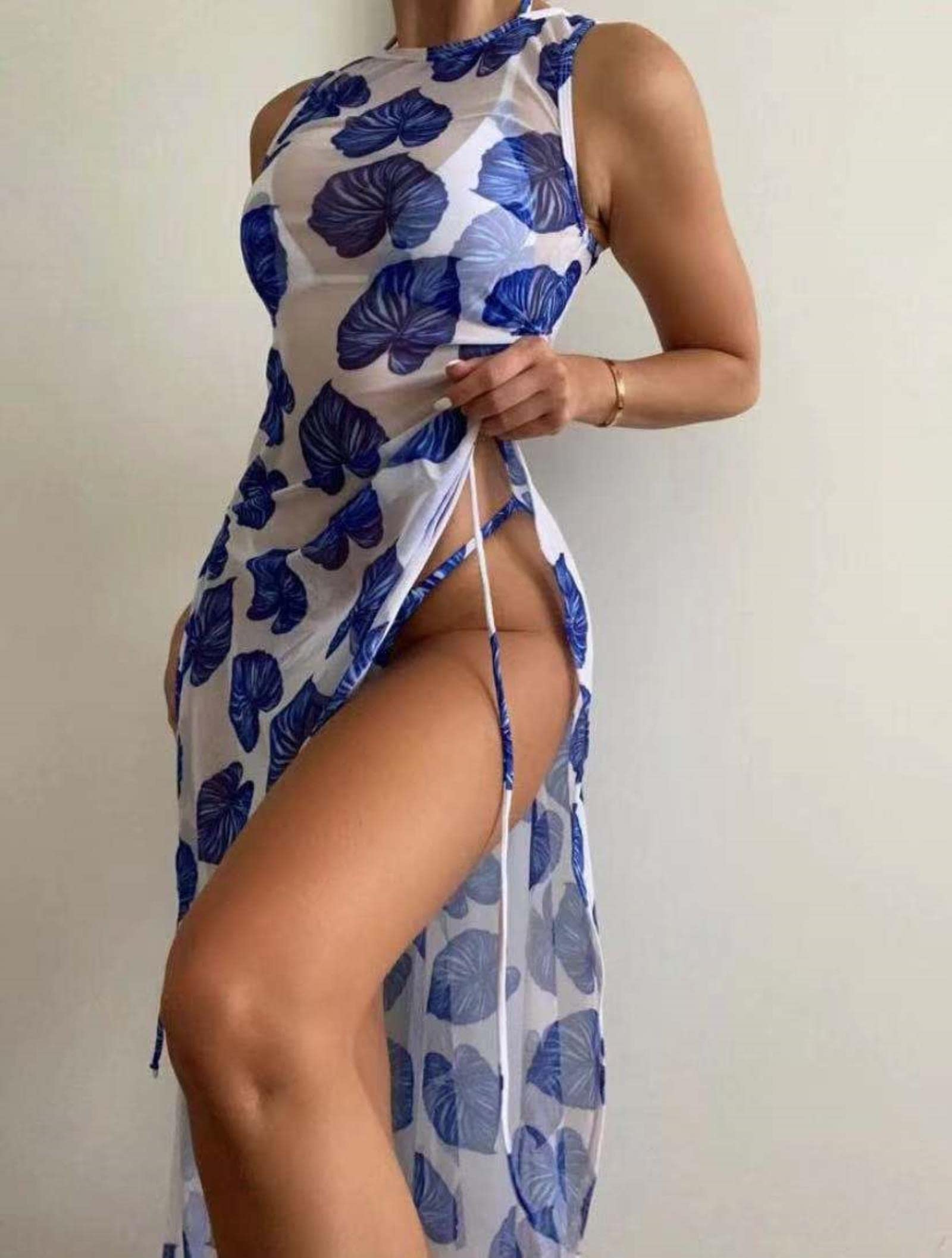 Bikini Sexy Club Wear 3-częściowy strój kąpielowy luksusowy damski dziewczęcy zestaw ze spódnicą plażową dla kobiet wiele kolorów-E, S