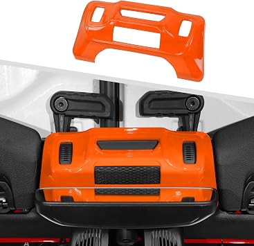 Jimen Compatible with Jeep Wrangler JL JLU & Gladiator JT 2024-2025, Interior Rearview Mirror Upper Panel Cover Trim Orange