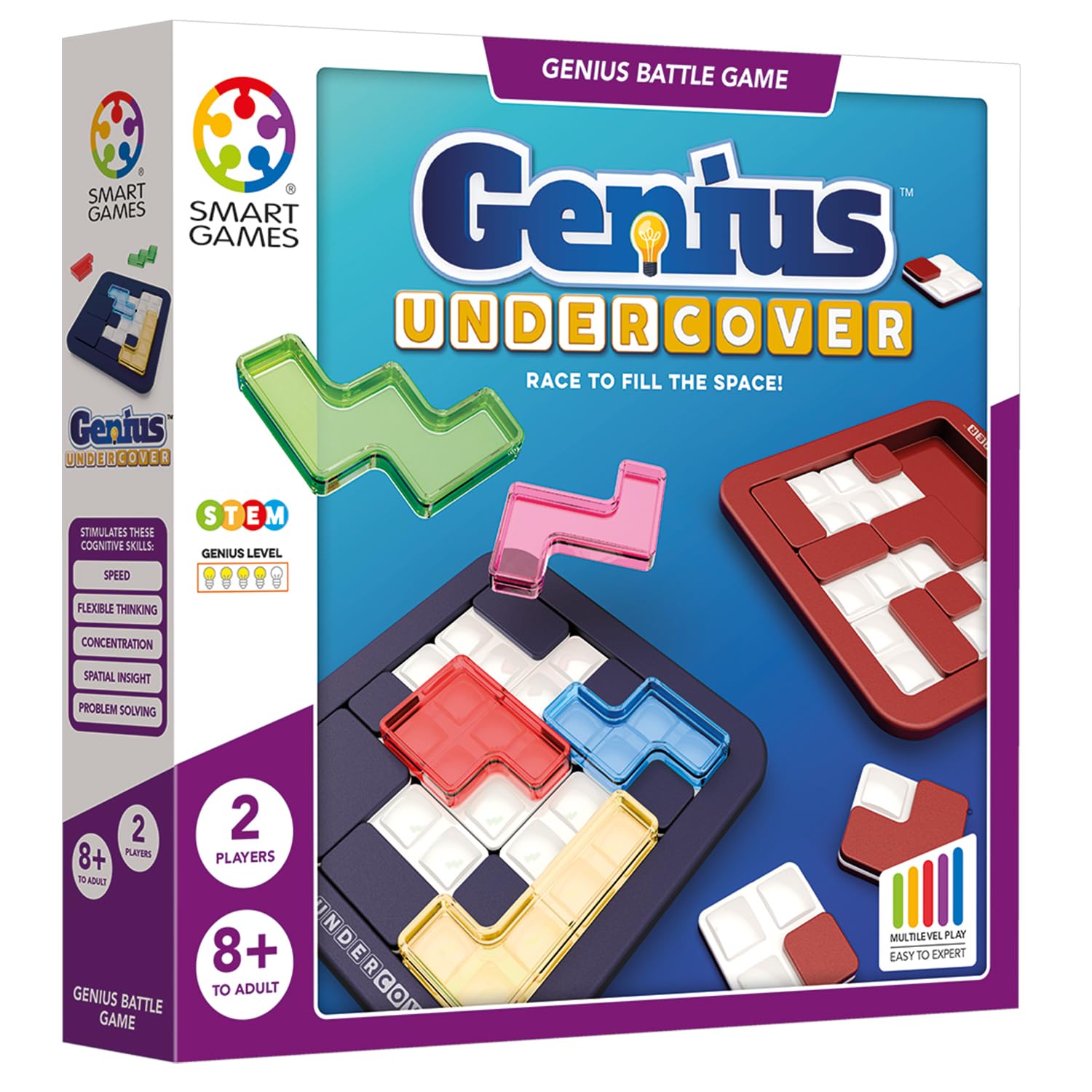 SmartGames Genius Undercover | Genius Battle Game | 2 Players | Ages 8+