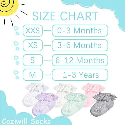 Miniatura 7 de Calcetines de encaje para bebé niña, con volantes, lindo vestido de princesa para recién nacido, 0-33-66-1212-24 meses, paquete de 56