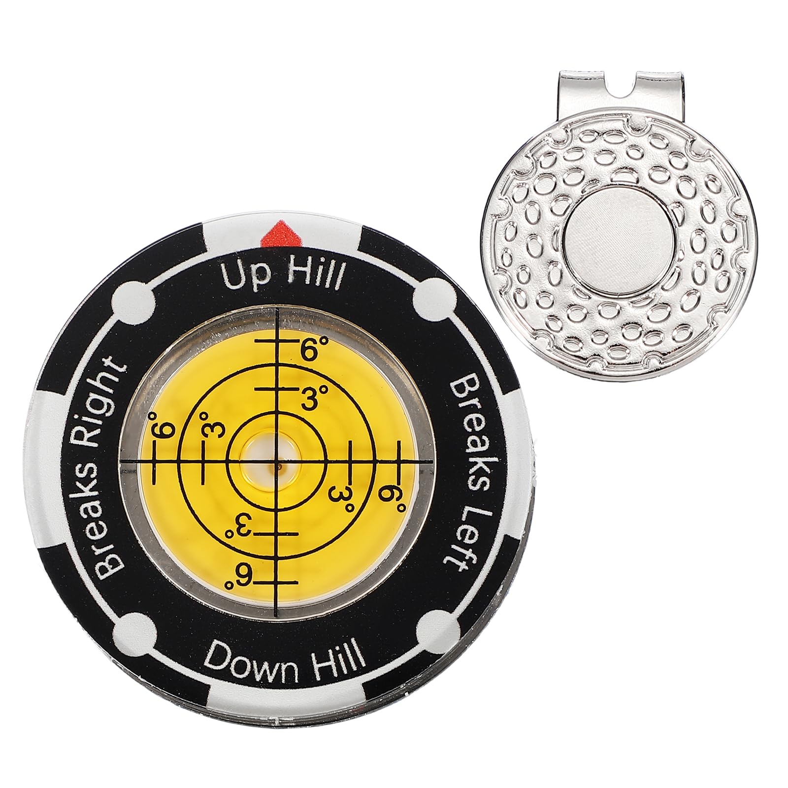 YELARXI Golf Green Reader, Golf Ball Marker with High Precision Green Reading Aid Bubble and Magnetic Cap Clip - Fitting for (Training/Accessories/Gift/Men & Women), Yellow — image 1