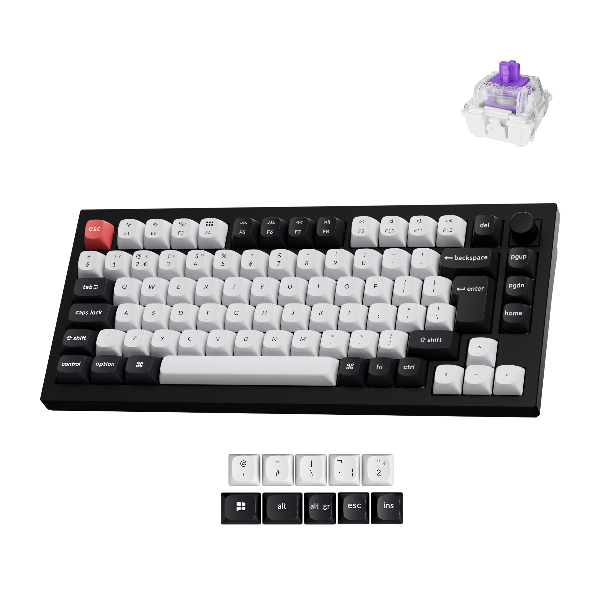 【美品】Keychron Q1 HE 75%キーボード Keychron Q1 HE Wireless Gaming Keyboard - 75% Layout UK, Hall