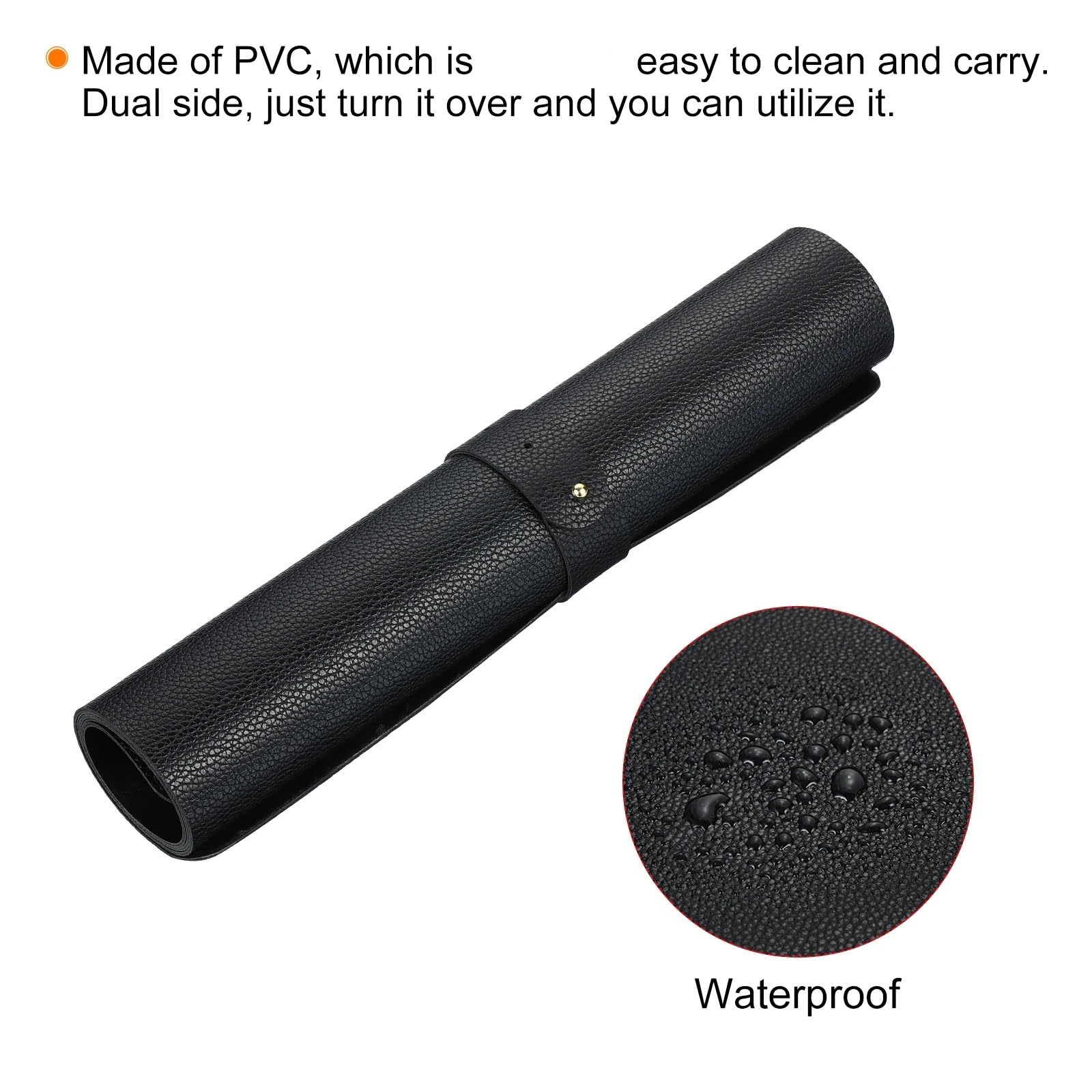 Schreibtischunterlage fürs Büro, wasserdicht, PU-Leder, Mauspad, Schreibunterlage, einfache, einfarbige Schreibtischunterlage for die Tastatur des Schreibtischs, PC Für Büro und Zuhause(60x30cm Brown)