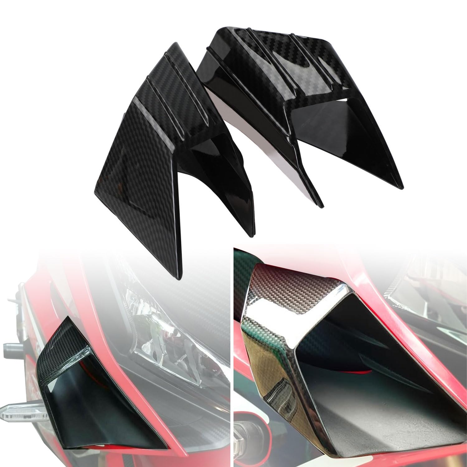 Kit d'Aile Latérale Moto avec Aileron Fixe et Carénage pour CBR650R CBR650 | Aile latérale, aileron fixe, couverture du carénage, amélioration visuelle sportive, kit moto, pour CBR650R CBR650