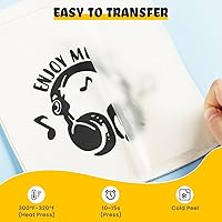 Vista 5 de HTVRONT - Rollos de vinilo HTV de transferencia de calor, de 30,5 cm x 6,1 metros para camisetas, vinilo para planchar para todas las máquinas