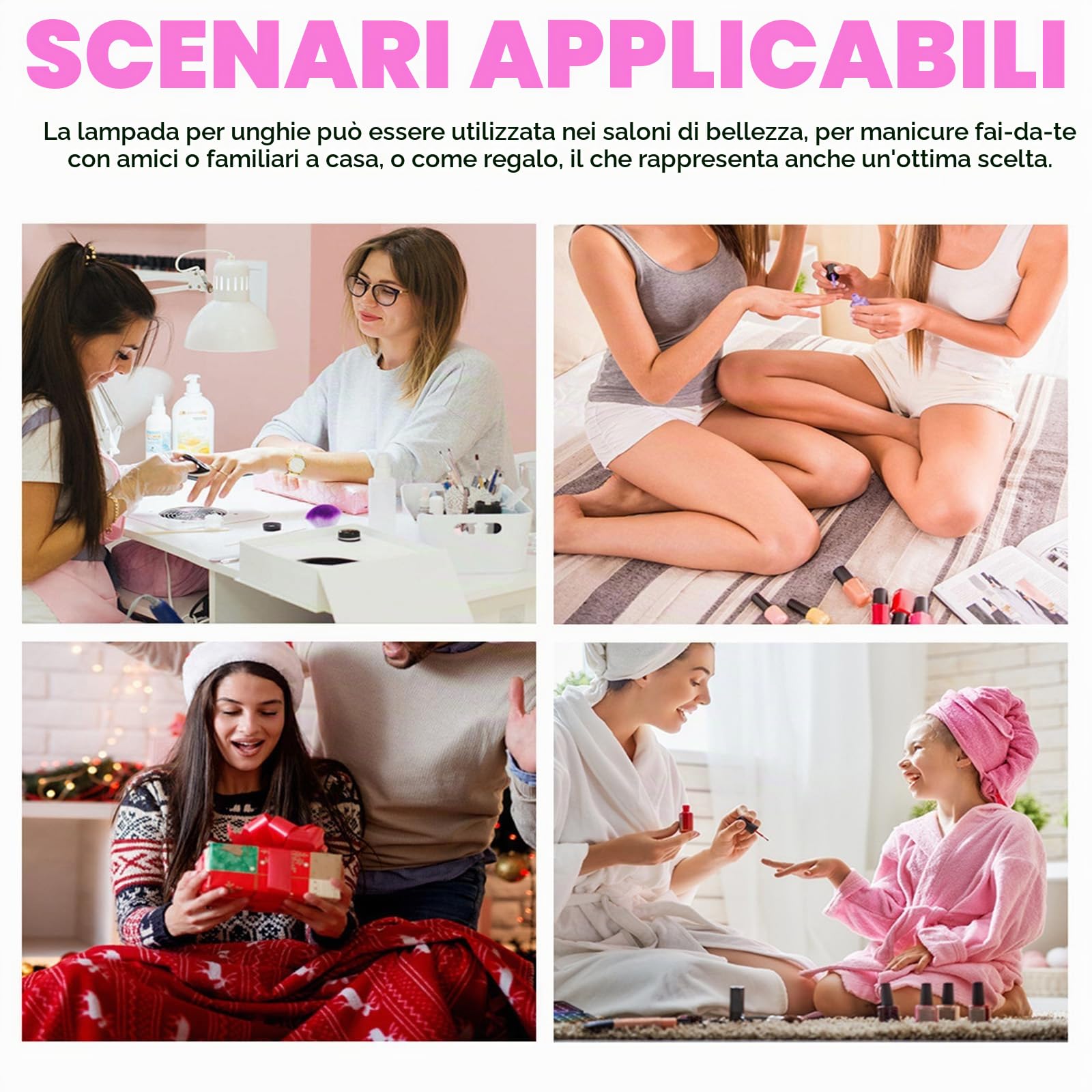 Lampade UV Per Unghie,380W Asciugatura Rapida per Unghie con 81 perline LED,Portatile Lampada per Unghie Con 4 Modalità Timer,Display LCD,Lampada Asciuga Smalto Semipermanente Con Sensore Automatico