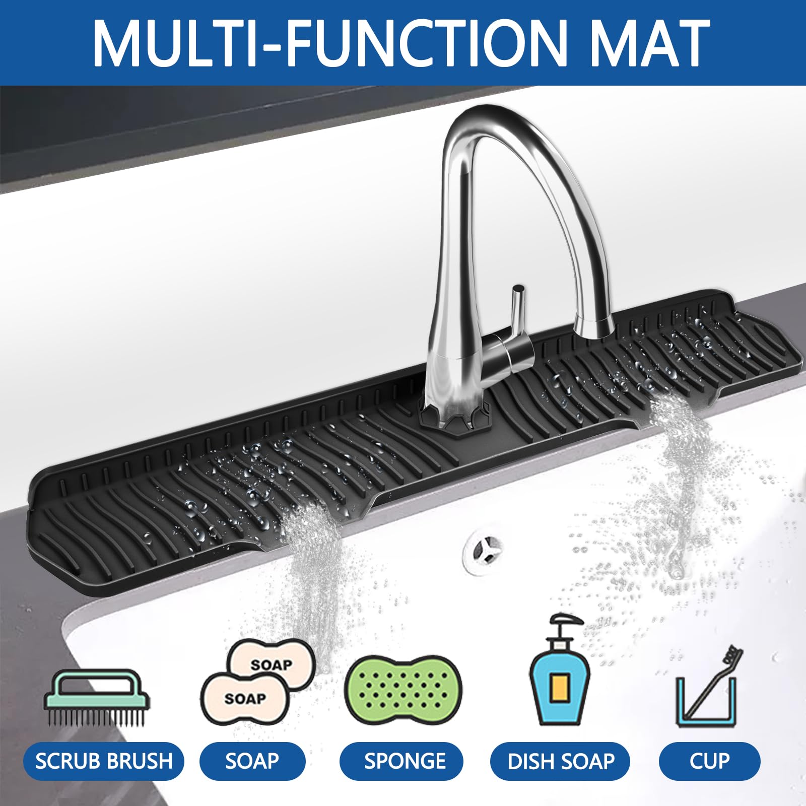 Kitchen Sink Splash Guard - Prevent Messes! -5 Kitchen Sink Splash Guard - Prevent Messes! -5