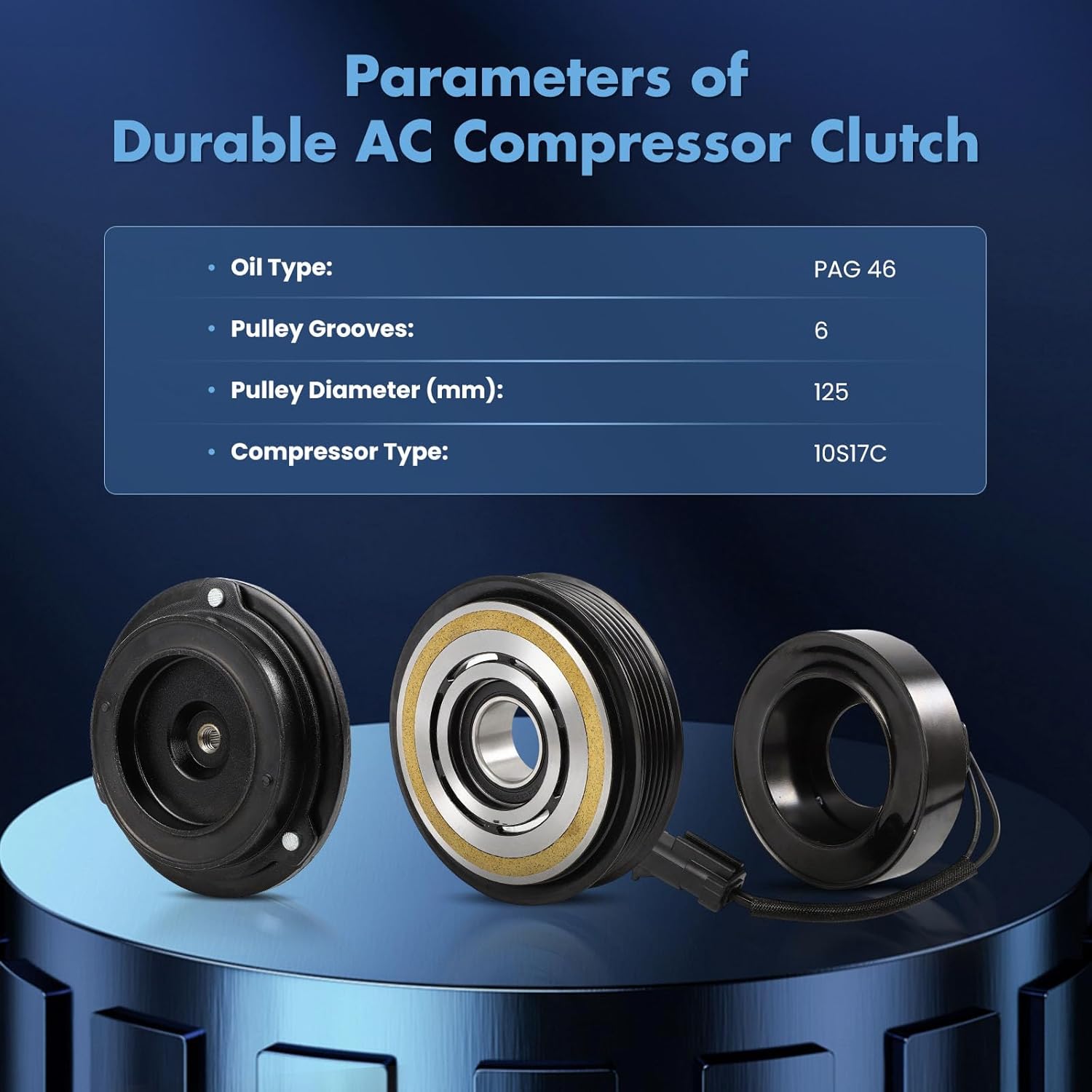 ECCPP A/C Compressor Clutch 2008-2010 Fit for Chrysler Town & Country 4.0L AC Clutch