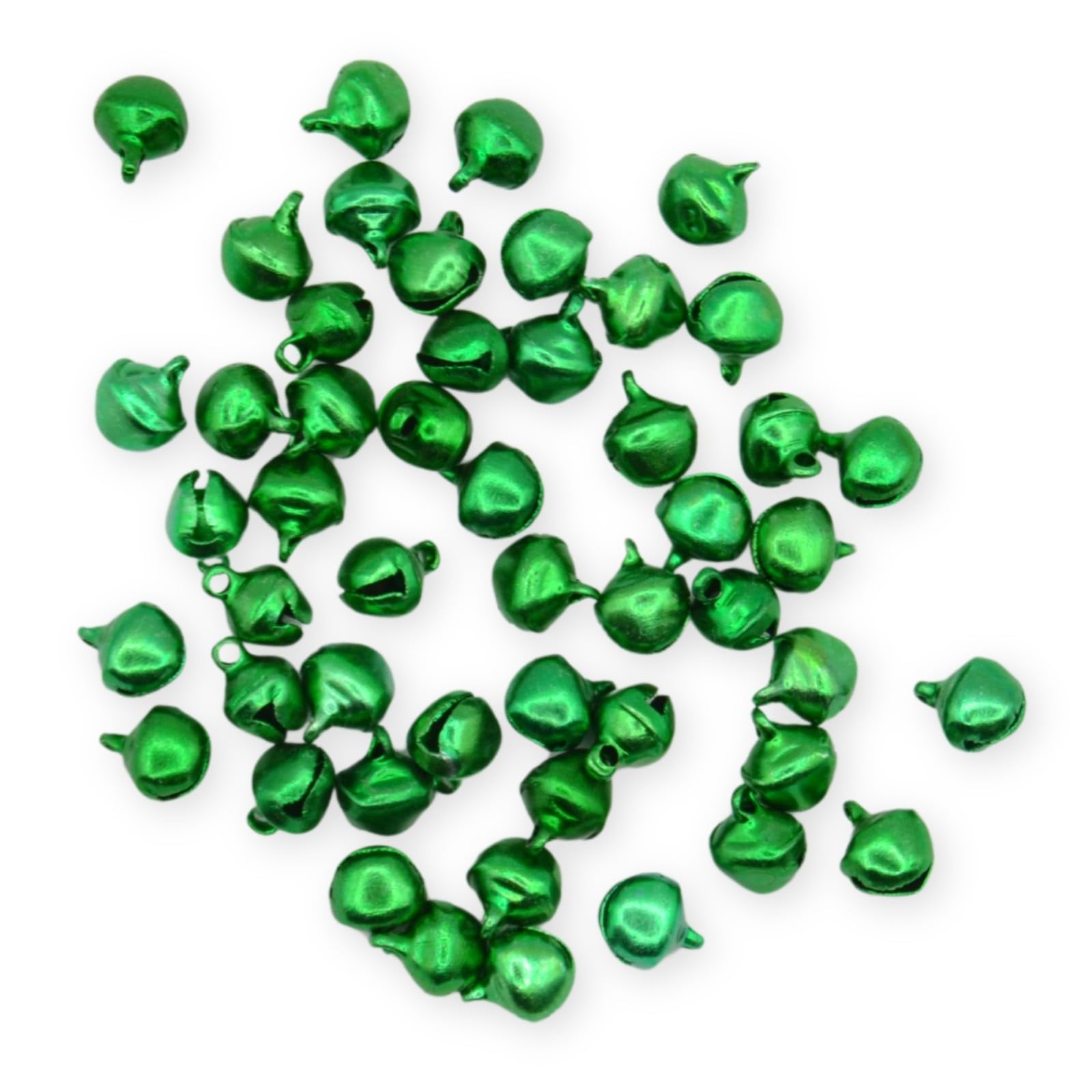 celloexpress 7.5mm Green Jingle Bells - Mini Christmas Craft DIY Festive Decorations Gift Wrap (Pack of 100) โ image 1