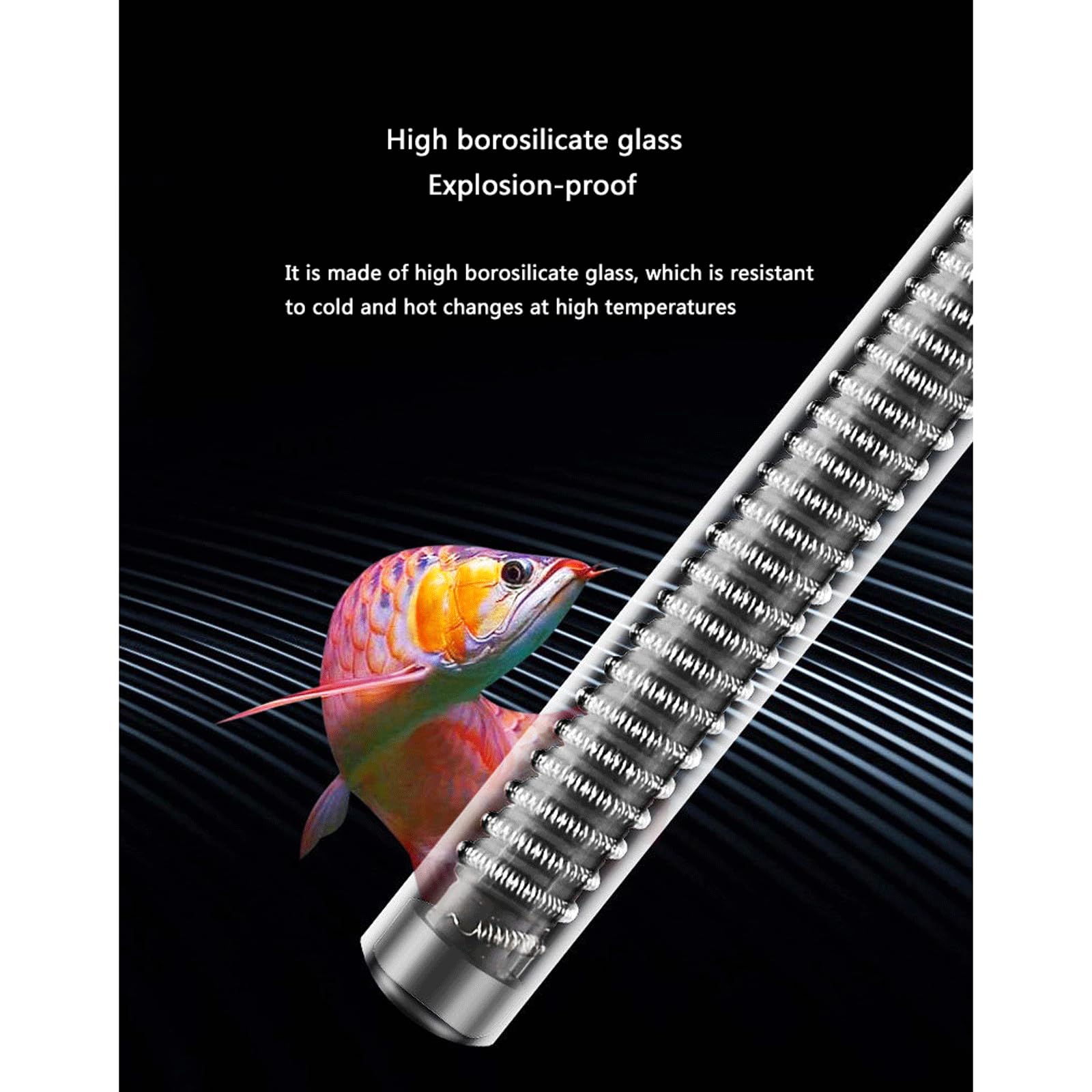 Riscaldatore per Acquario, Asta riscaldante per Acquario, Asta riscaldante Automatica Intelligente a Temperatura costante, a Risparmio energetico, 100 W (200 W)