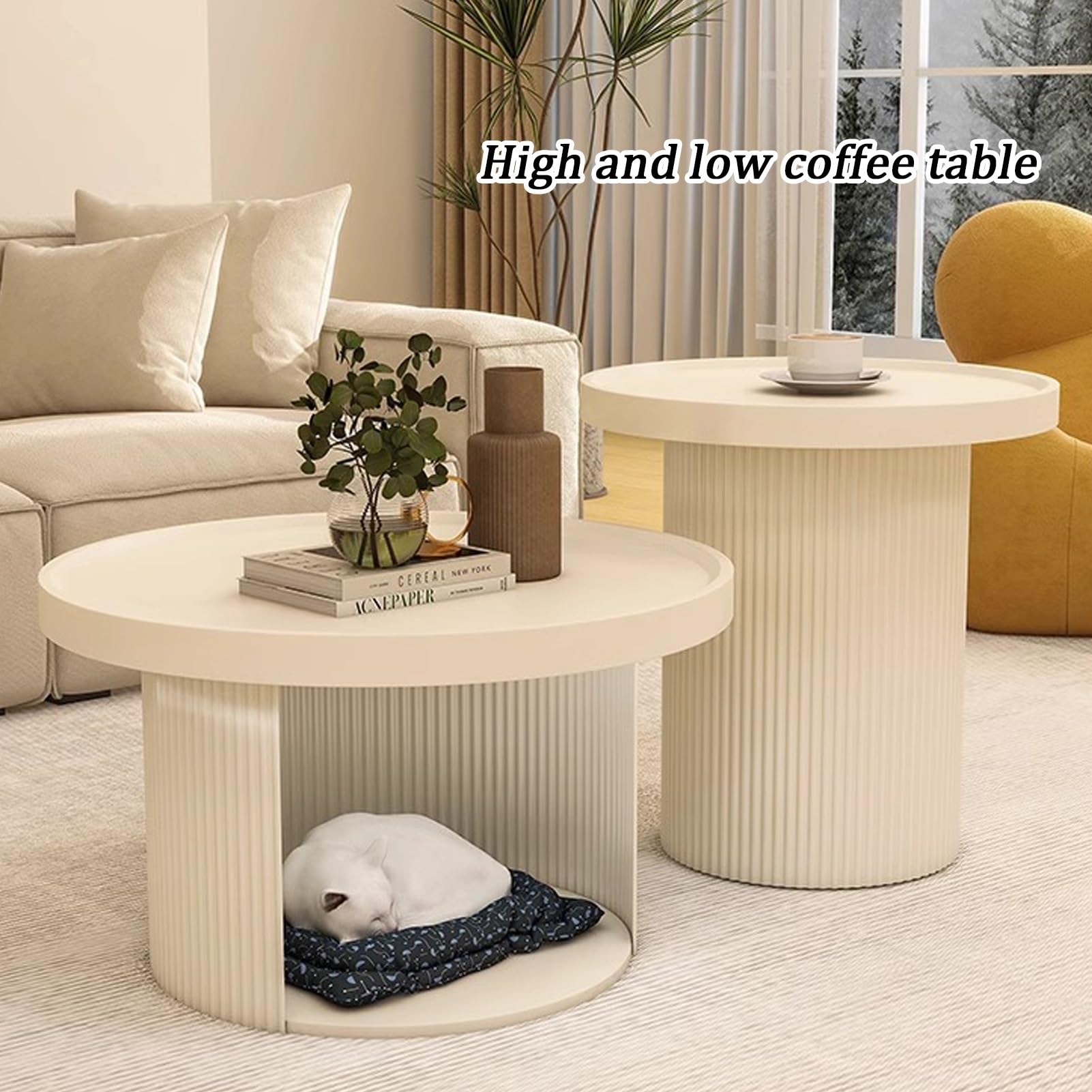Amazon.com: EKDJSN Coffee Table, Split-Level Combination