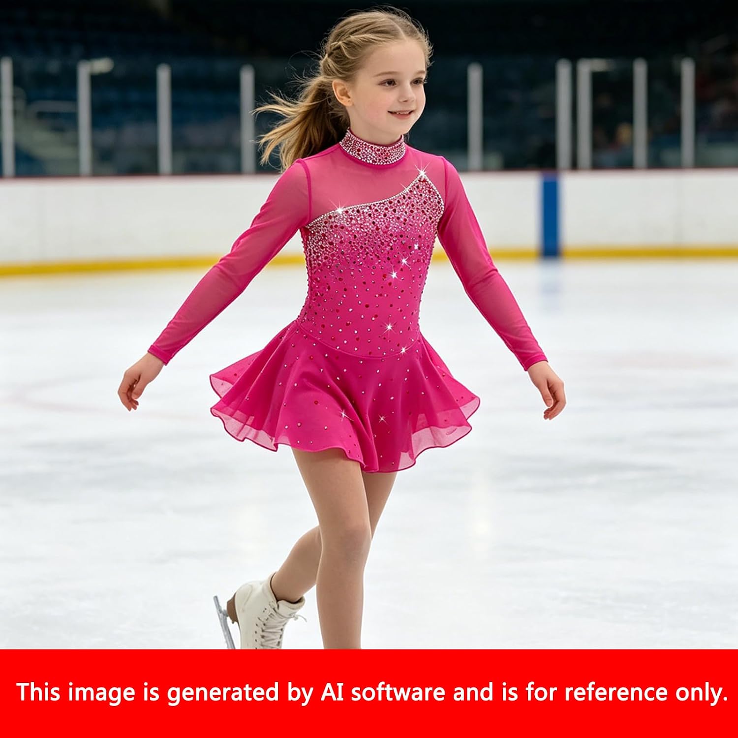 LIUHUO Ice Figure Skating Dress Competition Women's Girls | Long Sleeve,Comfort,Ventilate,Elastic,Support Customization,Shining Diamond