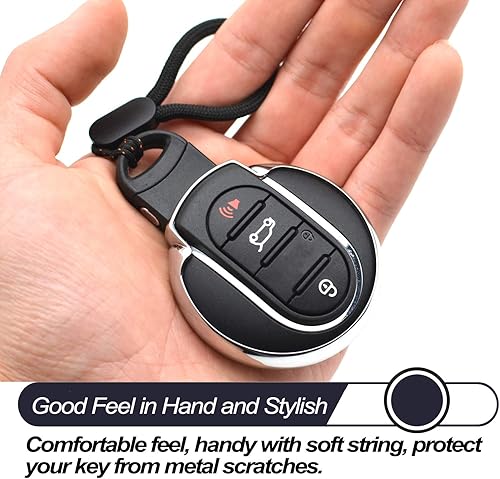 Miniatura 9 de Compatible con Mini Cooper F54 F55 F56 F57 F60 3 4 botones rojo TPU llavero funda funda soporte remoto protector de piel sin llave accesorios de