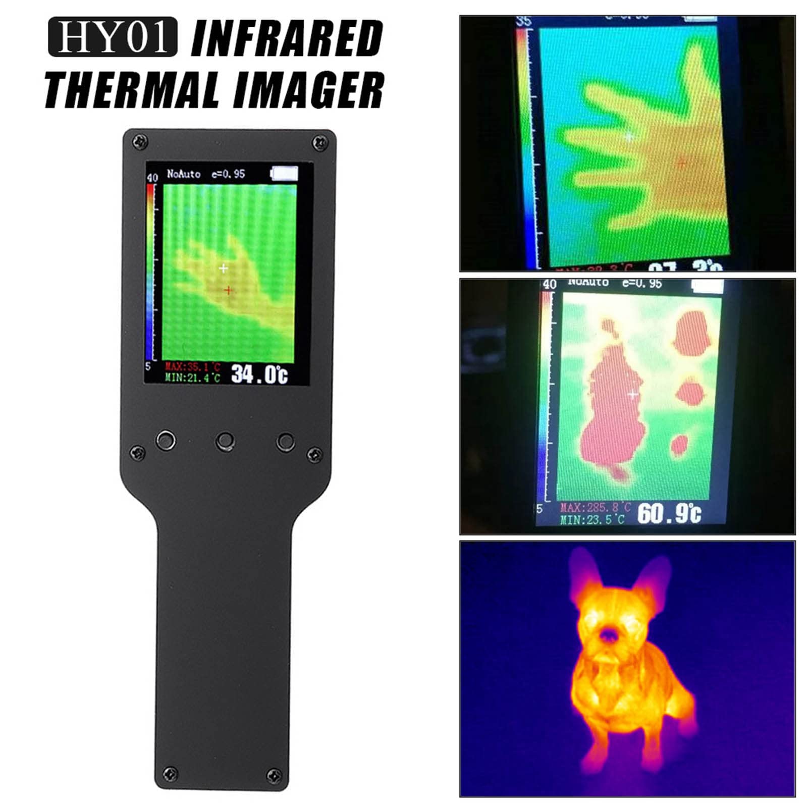 w podczerwieni termiczny Imager Przenośny przenośny 2,4 -calowy termometr wizualny cyfrowy LCD cyfrowy