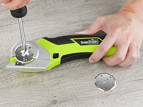 Miniatura 6 de SnapFresh Cuchillas de repuesto eléctricas de 4 V, compatibles con SnapFresh EC0601CEC0601P Zip Snip cortador de cartón (1-12"), se adapta a