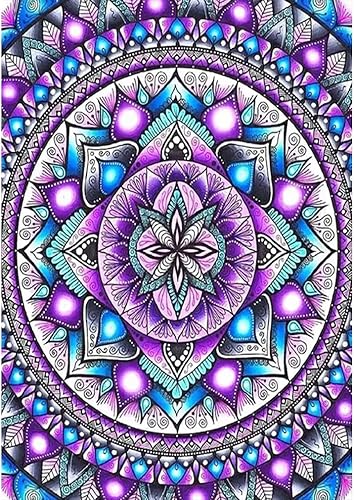 JFYHAB Kits de pintura de diamantes de mandala para adultos, kits de arte de diamantes de imitación 5D para adultos, niños y principiantes, kit de