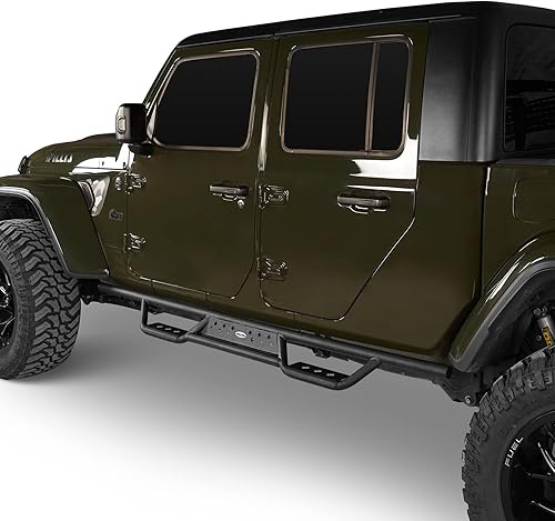 Miniatura 3 de u-Box Gladiator JT - Estribos laterales para estribos con barra de Nerf de caída ancha compatible con Jeep Gladiator JT Pickup Trucks 2020 2021 2022