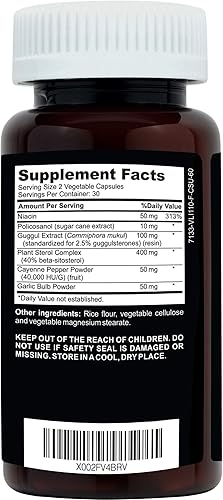 Miniatura 4 de Clinical Daily Suplemento para el cuidado del colesterol. Suplementos veganos de colesterol y triglicéridos. Esteroles vegetales Suplementos para el