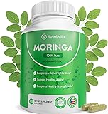 Rosabella Moringa Capsules - Pure Moringa Powder, Energy, Skin, Immune & Gut Health Superfood, Rich in Antioxidants, Essential Vitamins & Amino Acids, Natural Green Superfood Supplement - 60 Count 60 Count (Pack of 1)