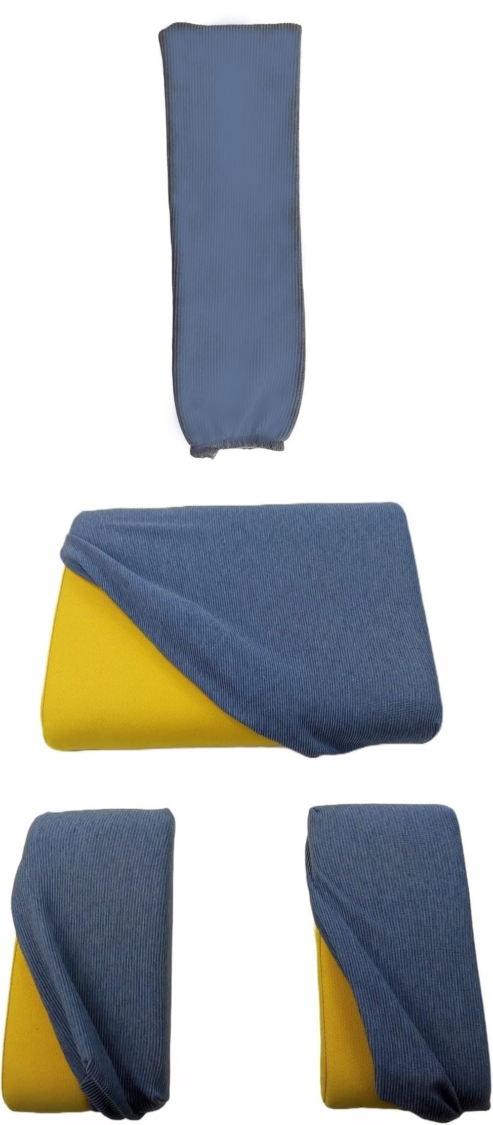 Housses de chaise ergonomique extensibles et lavables : protection dossier SLIM bleu