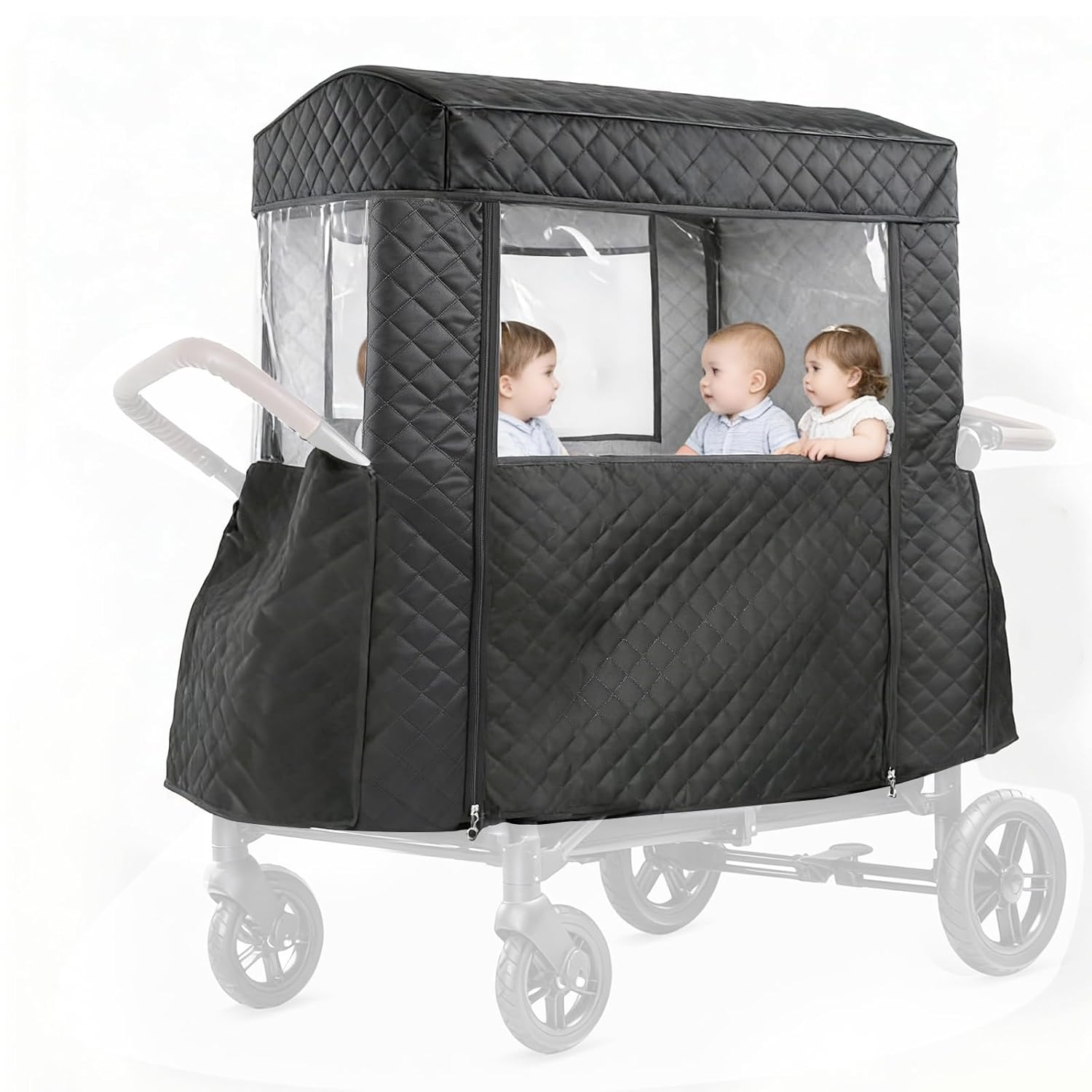 Rovique Stroller Winter Cover, Warm Waterproof Stroller Cover for Rain and Snow, Windproof Baby Stroller Cover, Stroller Rain Cover, Rovique Accessories