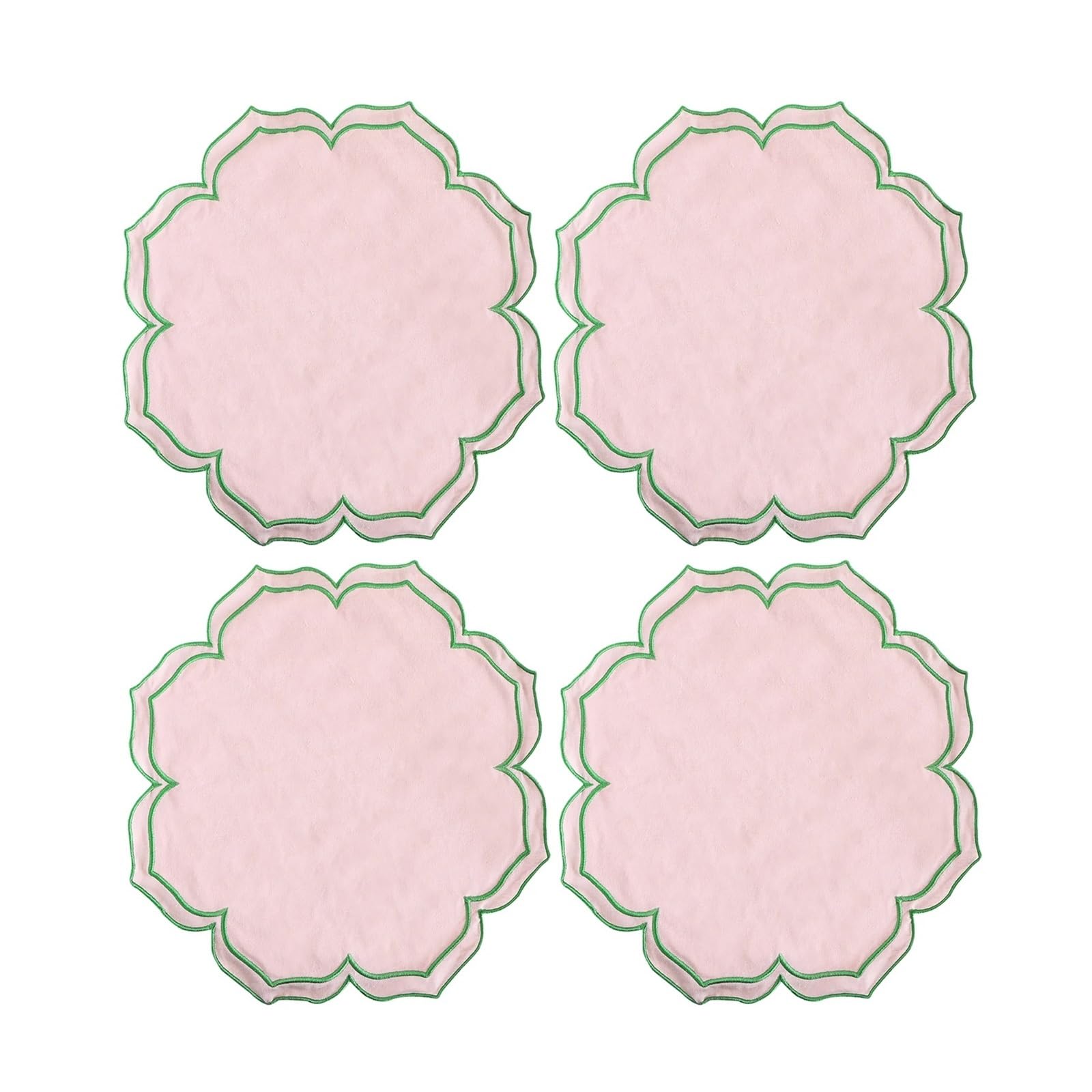 WZPTLKIBAD Dinner Placemat Napkins, Scallop Edge, 13 * 19 inch