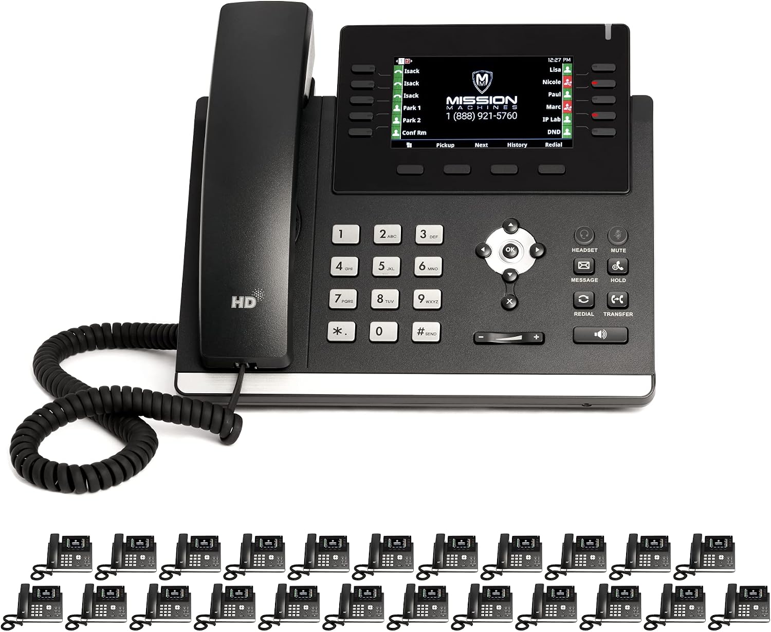 Z-Cloud Phone System by Mission Machines: Professional Pack - Auto Attendant/Voicemail, Cell & Remote Phone Extensions, Call Recording & Mission Machines Phone Service for 3 Months (12 Phone Bundle)