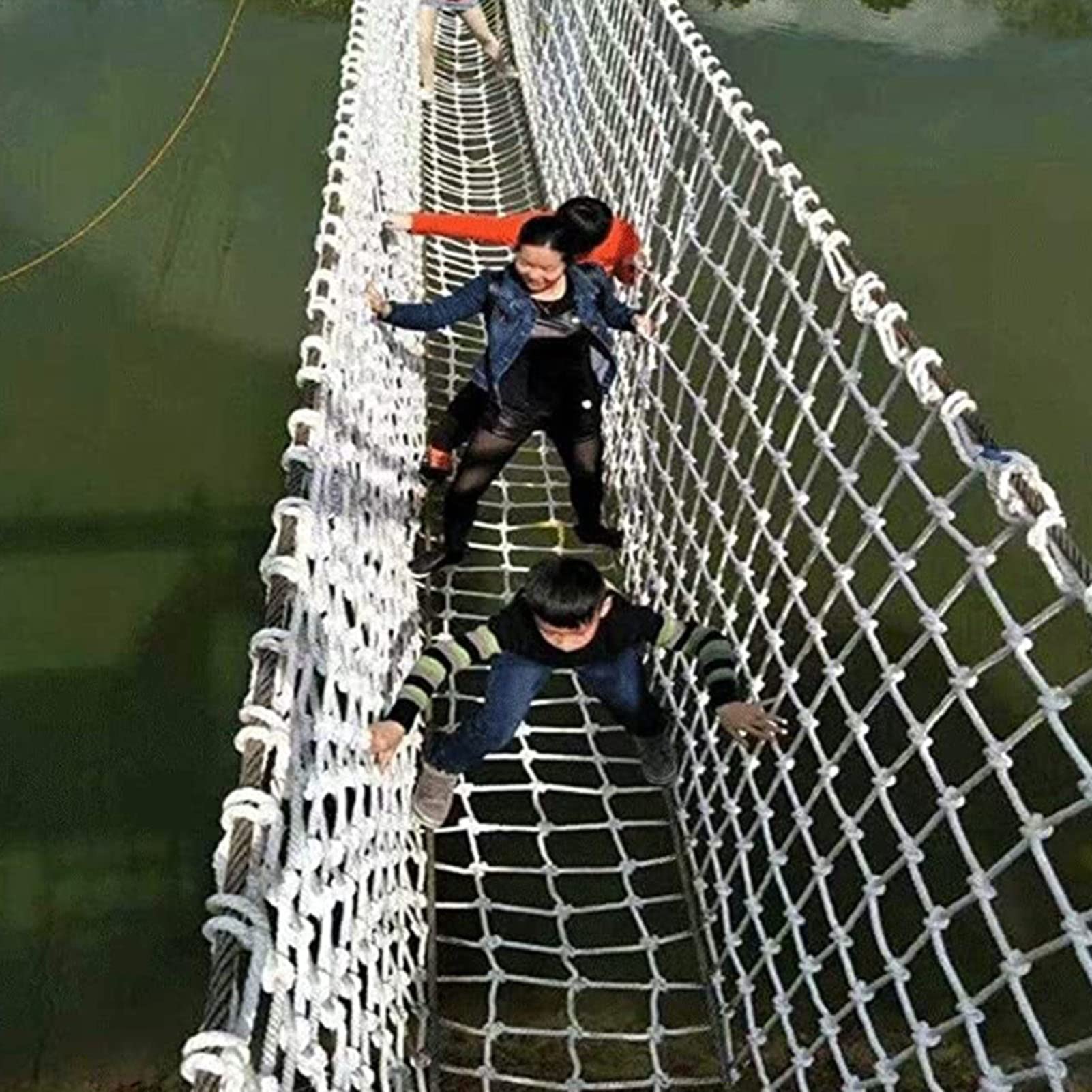 Kindersicherheitsnetz für Innen- und Außentreppen Balkon Katzennetz mit Bindeseilen 6mmx6cm Nylon Schutznetz Cargo Net für Fallschutz