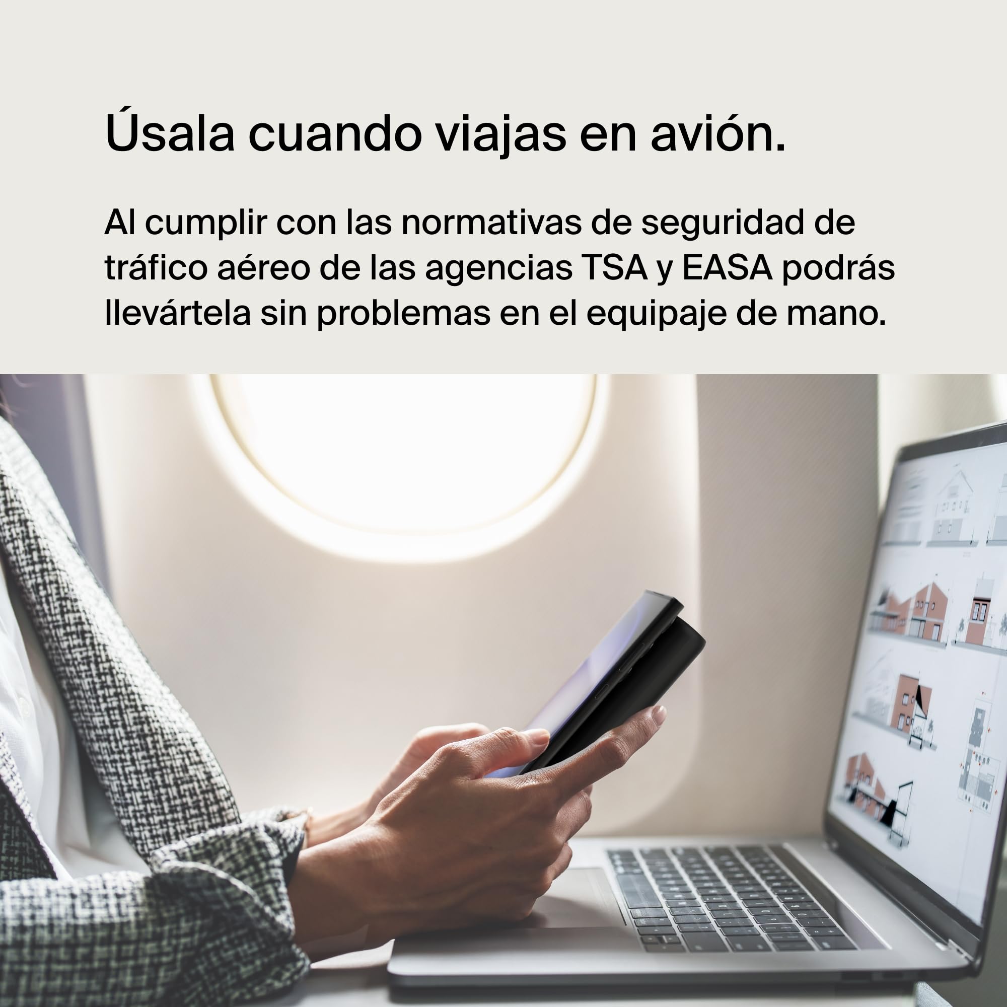 Belkin BoostCharge batería externa carga rápida 20000mAh con 3 puertos, PD a 20W, cargador portátil para Phone 16, 15, 14, 13, AirPods, Galaxy, Pixel y otros, portátil para viajar, cable USB-C a USB-C