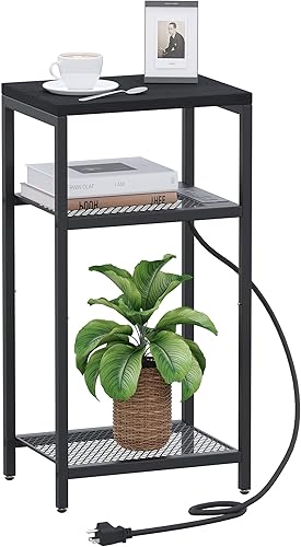 Mesa auxiliar alta con estación de carga, mesa auxiliar de 3 niveles, mesa de teléfono, mesa de entrada pequeña, mesita de noche estrecha para disponible en Yaxa El Salvador