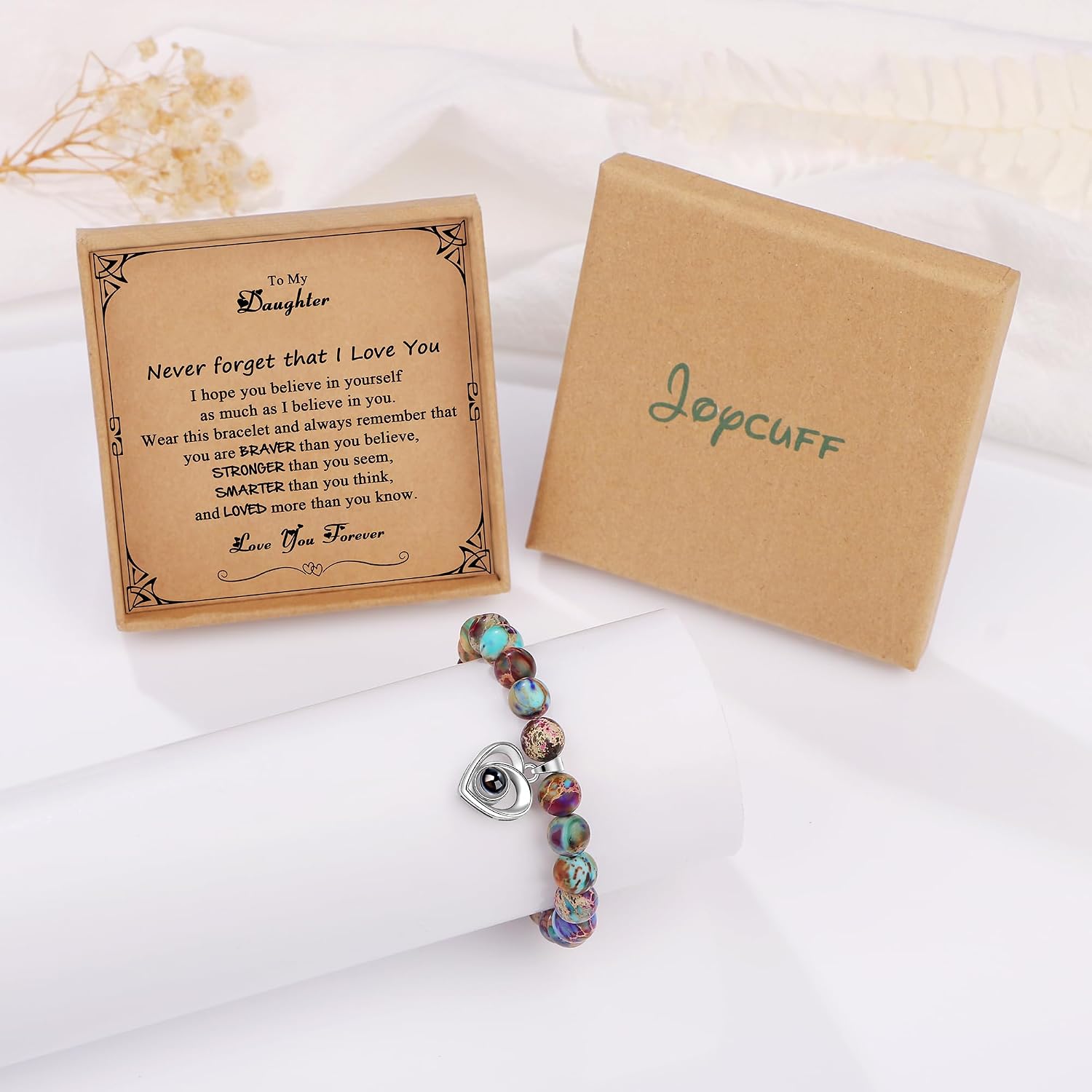 JoycuFF Gifts for Women 𝟭𝟬𝟬 𝗟𝗮𝗻𝗴𝘂𝗮𝗴𝗲𝘀 𝗜 𝗟𝗼𝘃𝗲 𝗬𝗼𝘂 𝗕𝗿𝗮𝗰𝗲𝗹𝗲𝘁 Anniversary Mothers Day Christmas Birthday Gifts for Daughter Granddaughter Sister Niece Girlfriend Wife Women