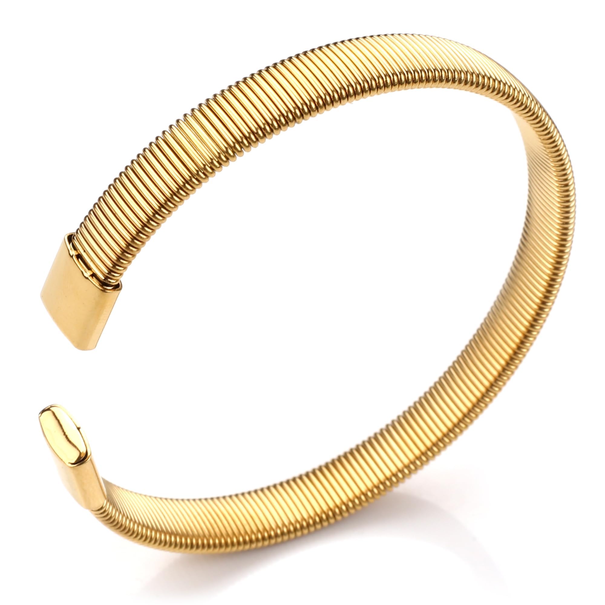 Hey Bae Womens Bracelet | Anti Tarnish Kada for Women | Womens Bangles | Stainless Steel Girls Cuff Bracelet | Ribbed Bangle for Womens | Accessories & Fashion Jewellery for Women & Girls (B0D316GDTB) Amazon Price History, Amazon Price Tracker