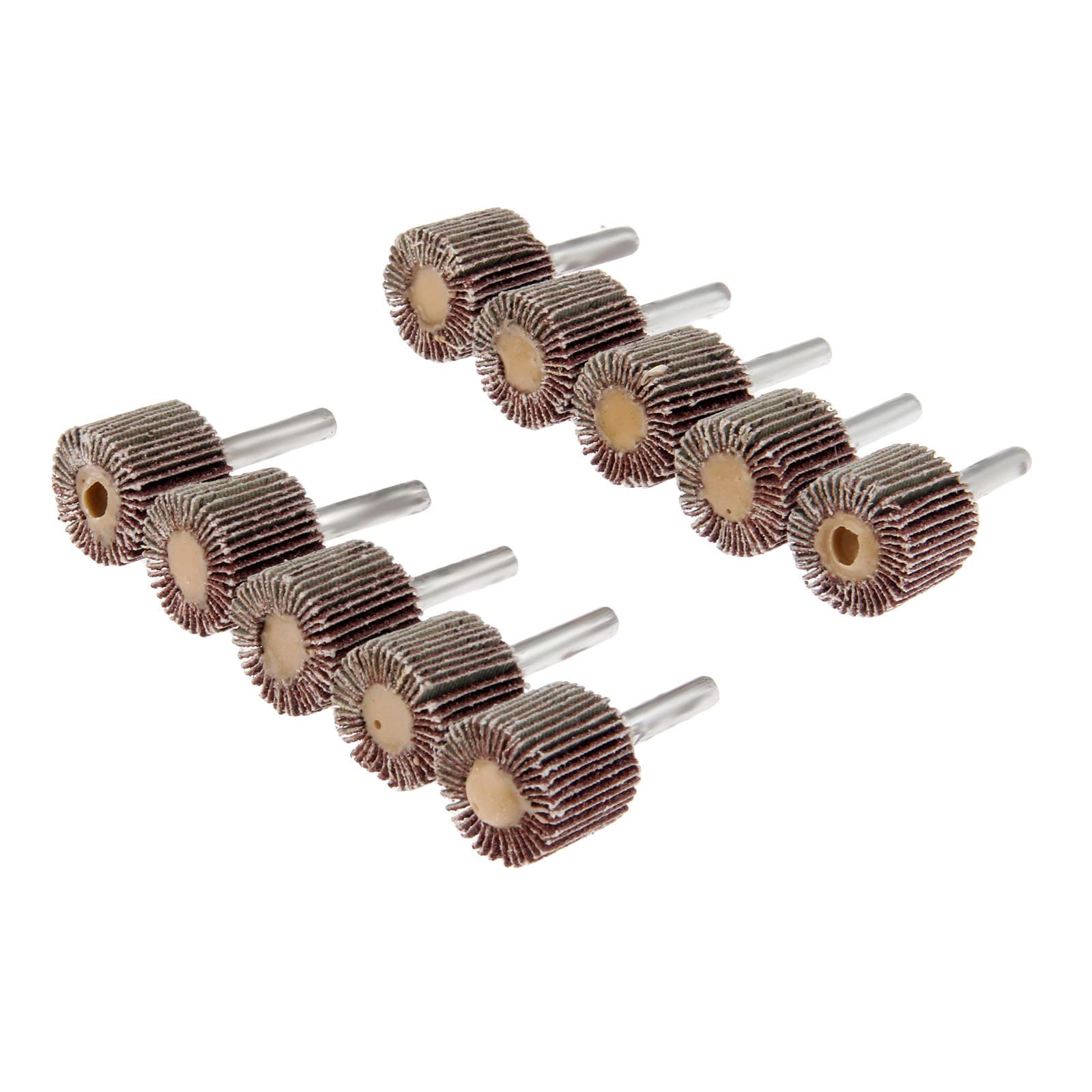 Szlifierka listkowa, 10 szt. 25 mm szlifowanie polerowanie szlifowanie papier ścierny wiertarka listkowa głowica koła + trzpień 6 mm do narzędzia obrotowego 80-Grit