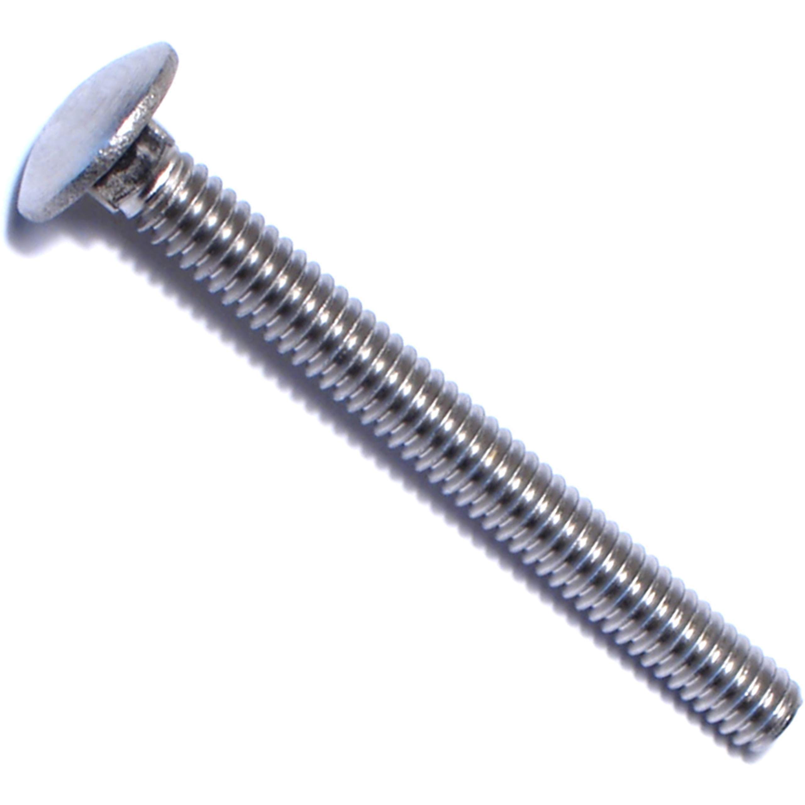 Boulons carrosserie inox 1/4-20 x 2-1/2 de Fermeture difficiles, lot de 25 pièces