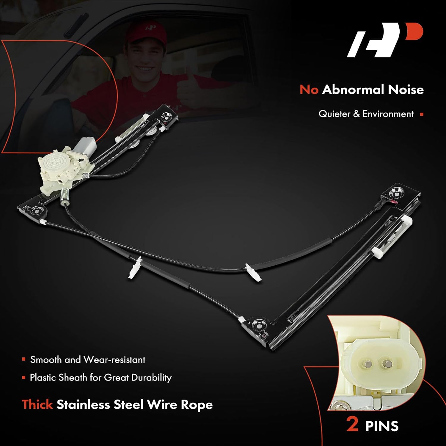 A-Premium Power Window Regulator with Motor Replacement for Mini Cooper 2002-2005 Front Left Driver Side