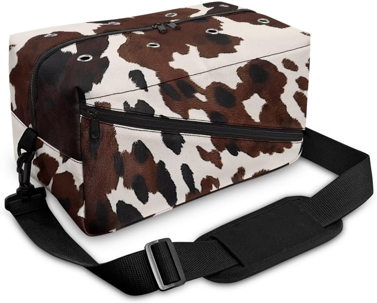 Kathyboom Cowhide Knitting Bag Crochet Bag Dust Resistant Yarn Organizer Knitting & Crochet Supplies Yarn Bag for Knitting Needles, Crochet Hooks