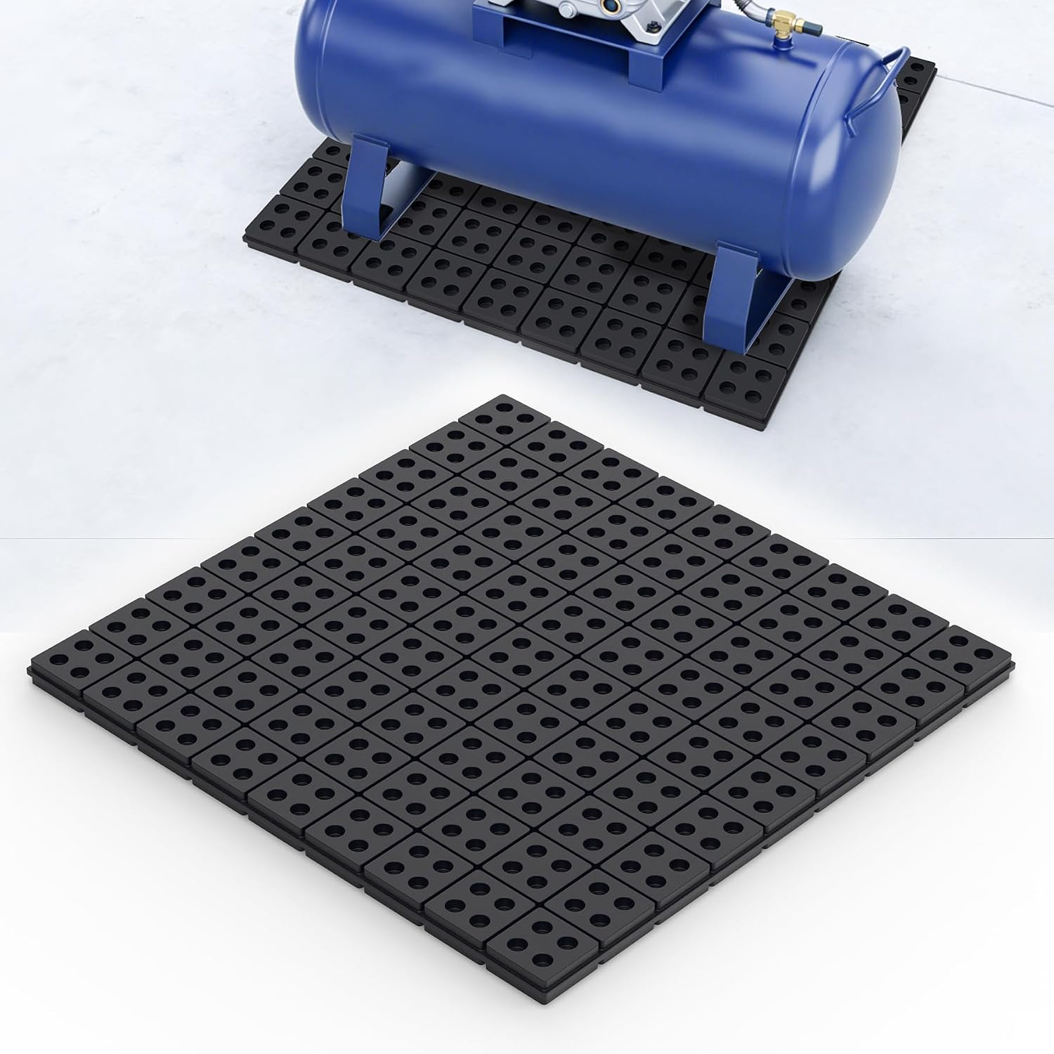 Anti Vibration Pads, 18" x 18" x 3/4" Heavy Duty Rubber Vibration Isolation Pad, Waffle Vibration Isolation Pads for HVAC System, Air Conditioner Unit, Air Compressor, Dryer and Washer