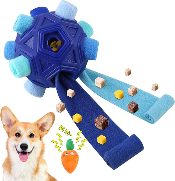 Petration Dog Snuffle Ball-Interactive Puzzle Dog Toys Encourage Natural Foraging Skills Slow Feeder for Training and St