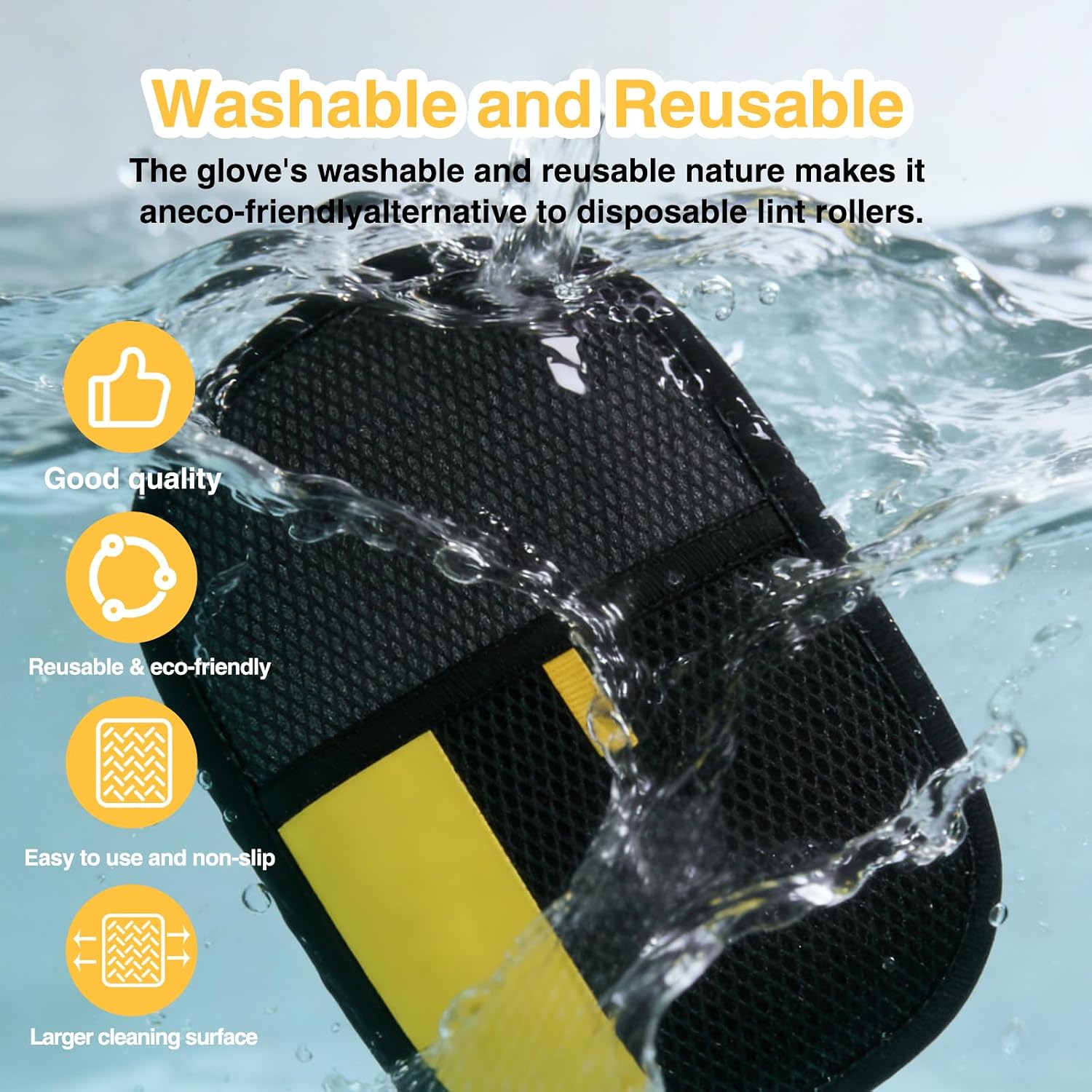 Pet Hair Remover Gloves, Electrostatic Reusable Grooming for Dogs Cats image 4