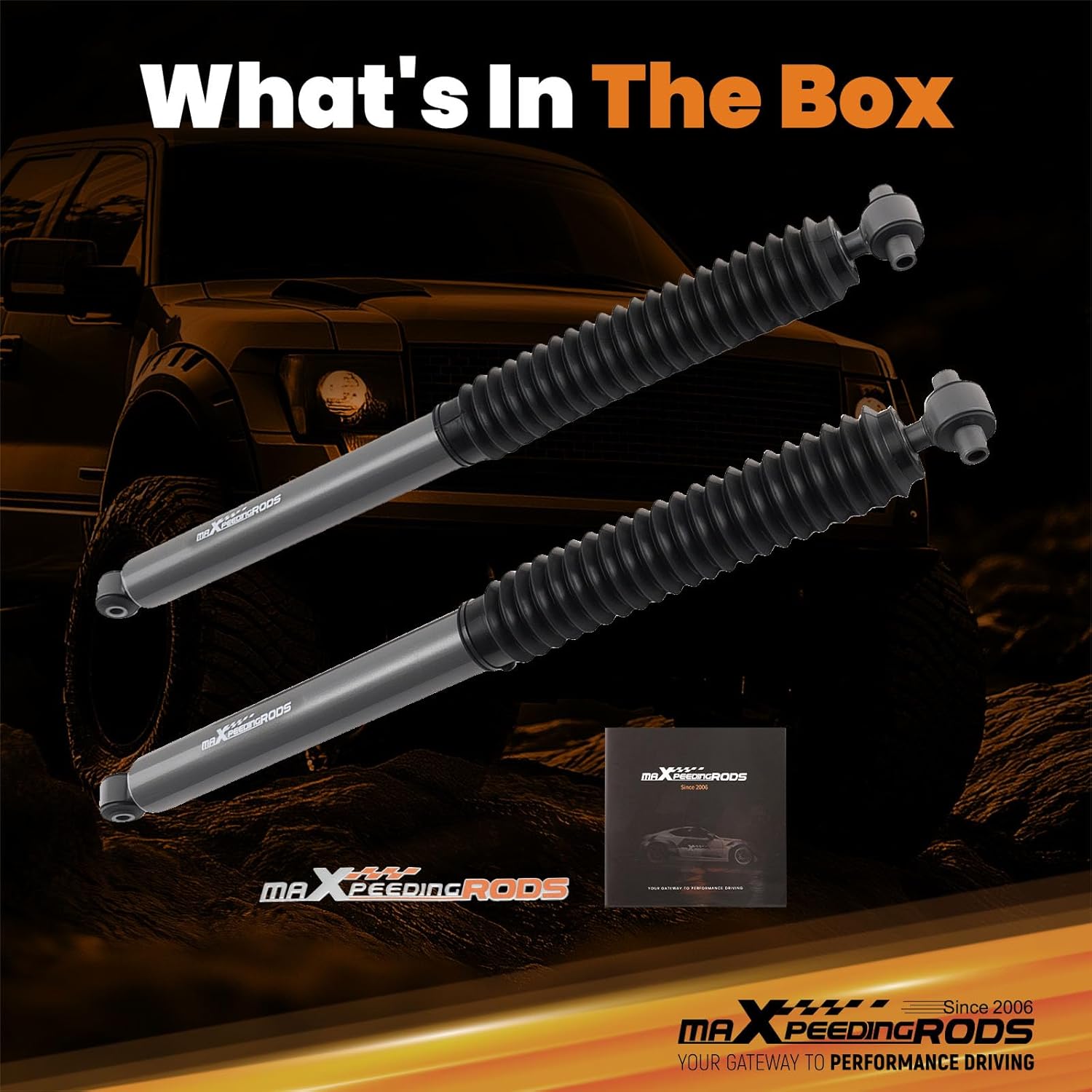 maXpeedingrods Fit 1.5-3.5" Lift Rear Shocks for Jeep Wrangler JL 4xe JL Unlimited 2018-2023 4WD