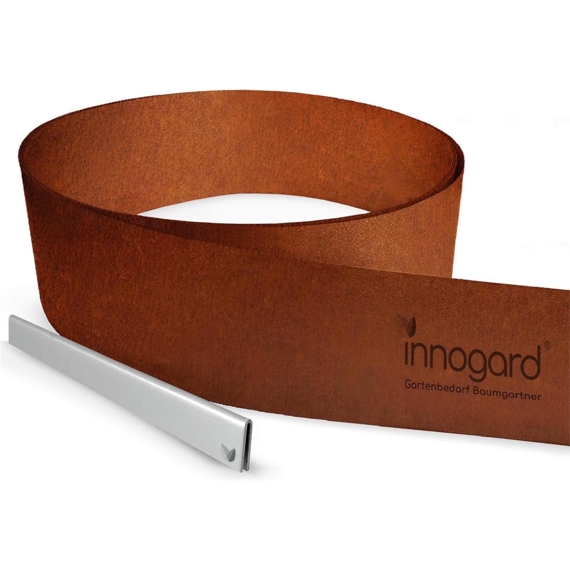 innogard Rasenkante Cortenstahl L10m H20cm - Flexible Beeteinfassung 1 mm stark Rasenkantenband für Garten Beetbegrenzung Beetumrandung