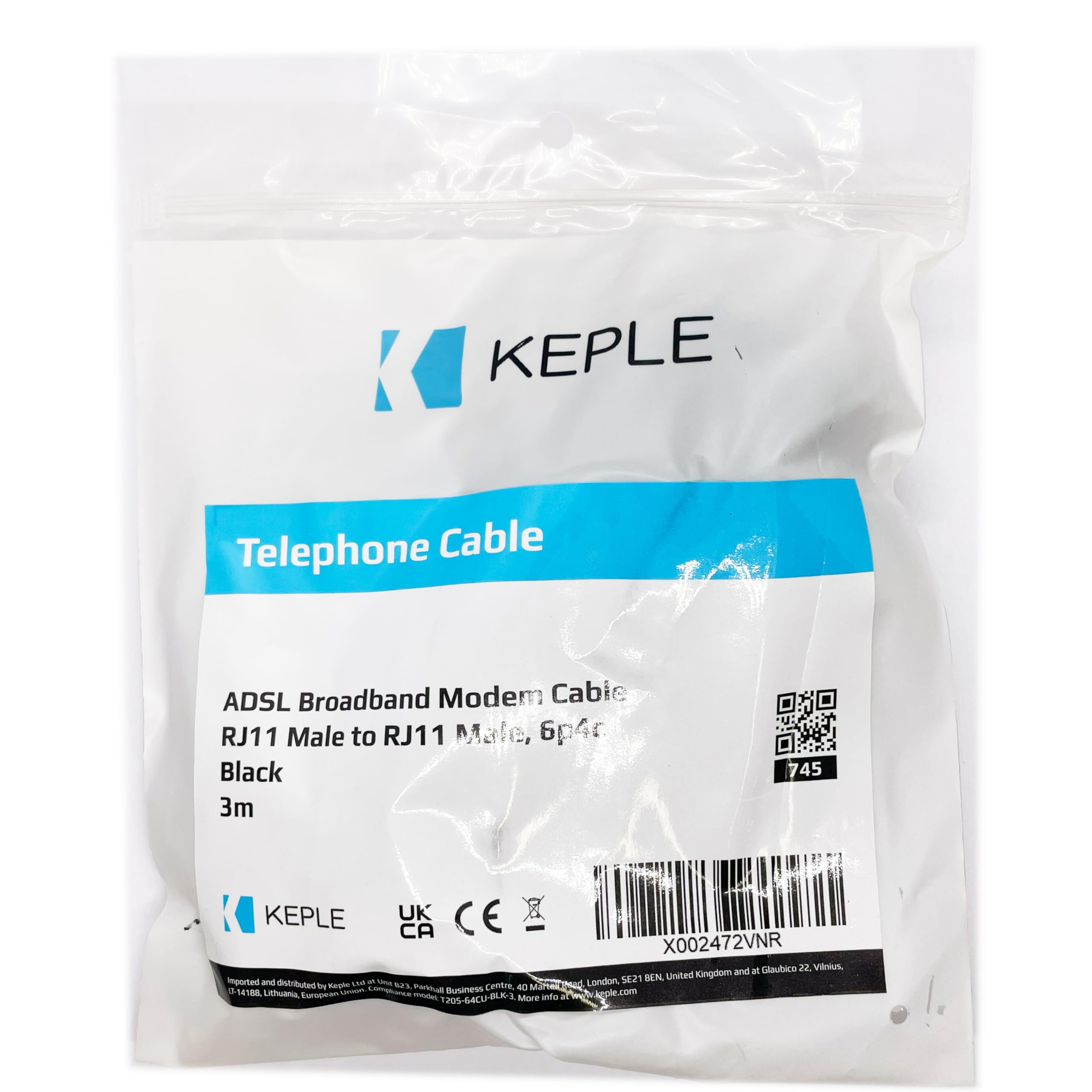 Telephone Cord RJ11 ADSL Router Cable Telephone Lead For BT/SKY/PlusNet ...