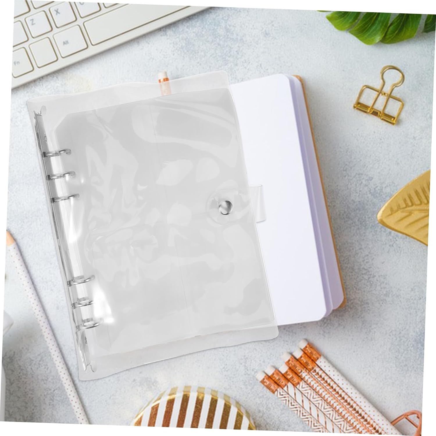KALLORY Cutting Dies Storage Organizer Transparent Pages Page Album for Crafting and Stamping for Card Making and Scrapbooking Compact Design for Easy Organization