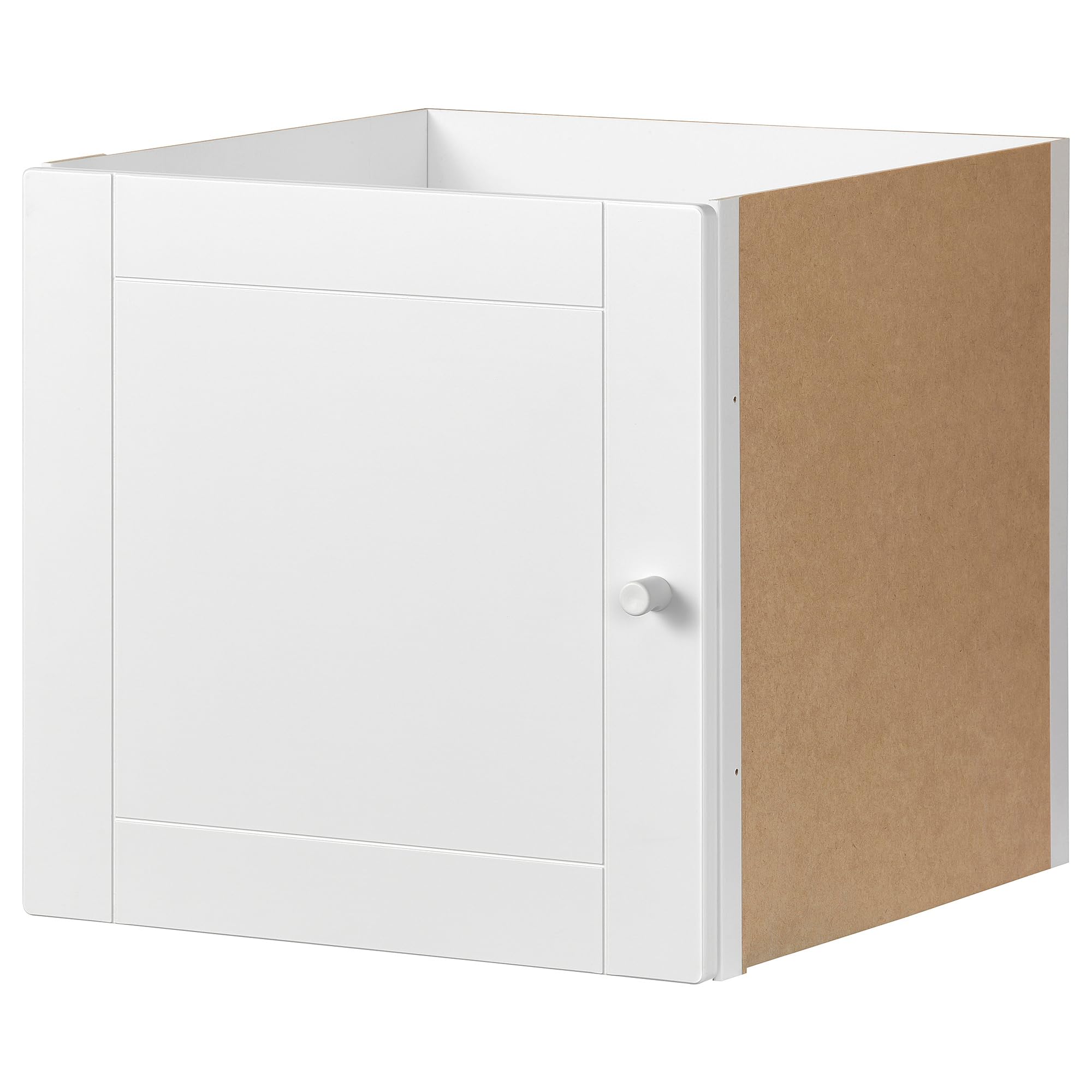 Insert Kallax avec porte 33x33 cm blanc rainure fraisée pour meuble de rangement
