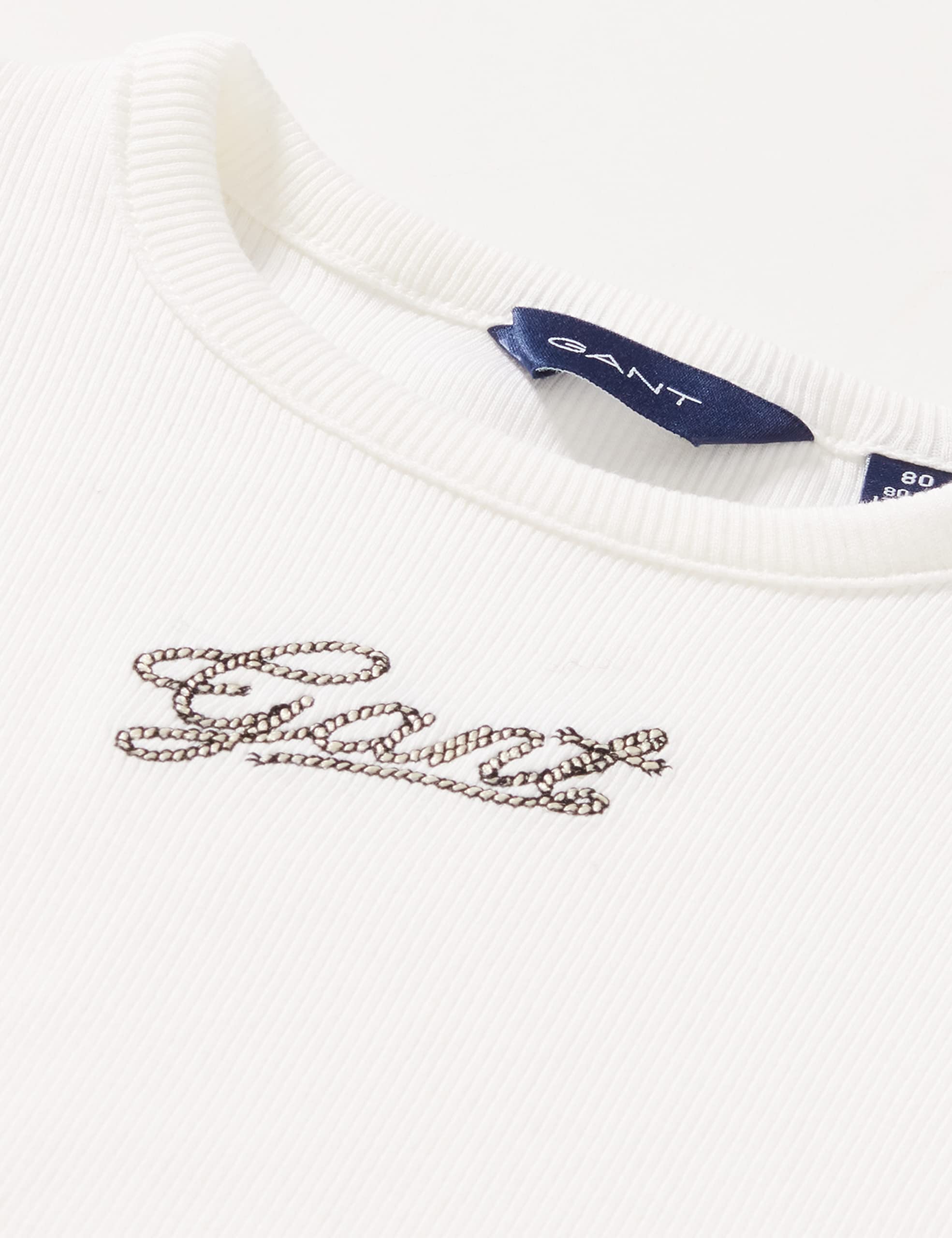 GANT Baby - Mädchen D1 Rope Script Ribbed Body T-Shirt