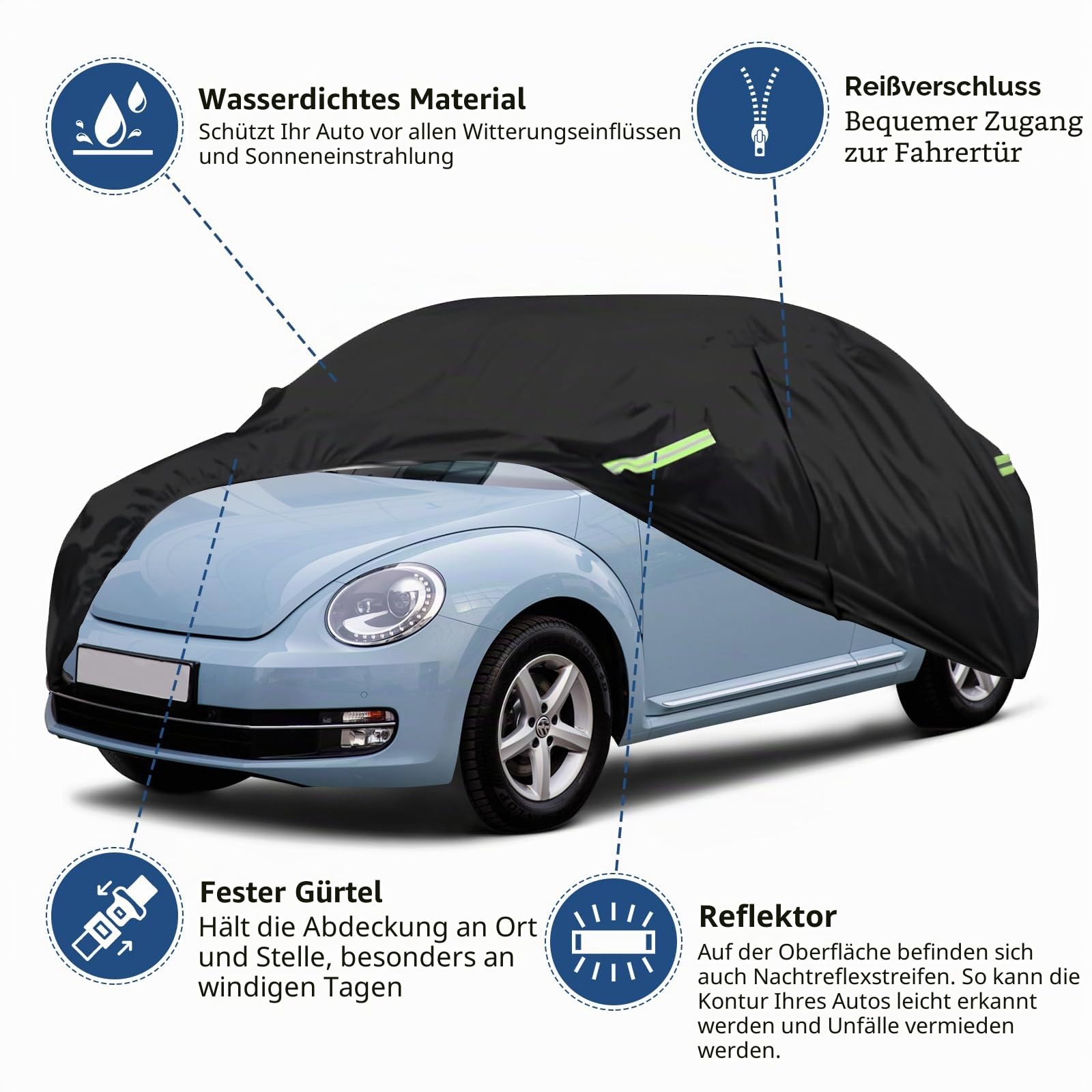 Autoplane Wasserdicht Atmungsaktiv Kompatibel mit VW Beetle 1960-2023