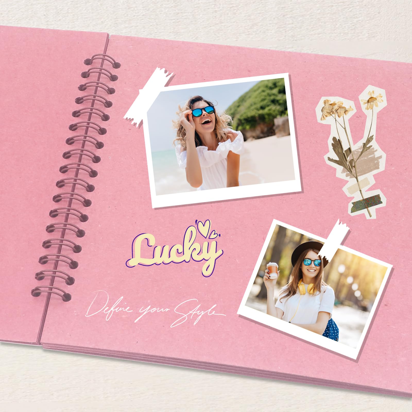 Album Fotografico Fai Da Te In Pelle, 26,7x26,7 Cm, Con 60 Pagine Per 240 Foto, Copertina Rigida, Per Ricordi, Anniversari, Regalo Famiglia