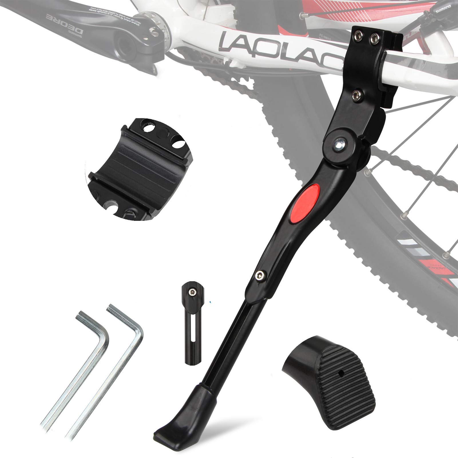 Amazon.co.jp: 自転車キックスタンド 調節可能 アルミ合金製