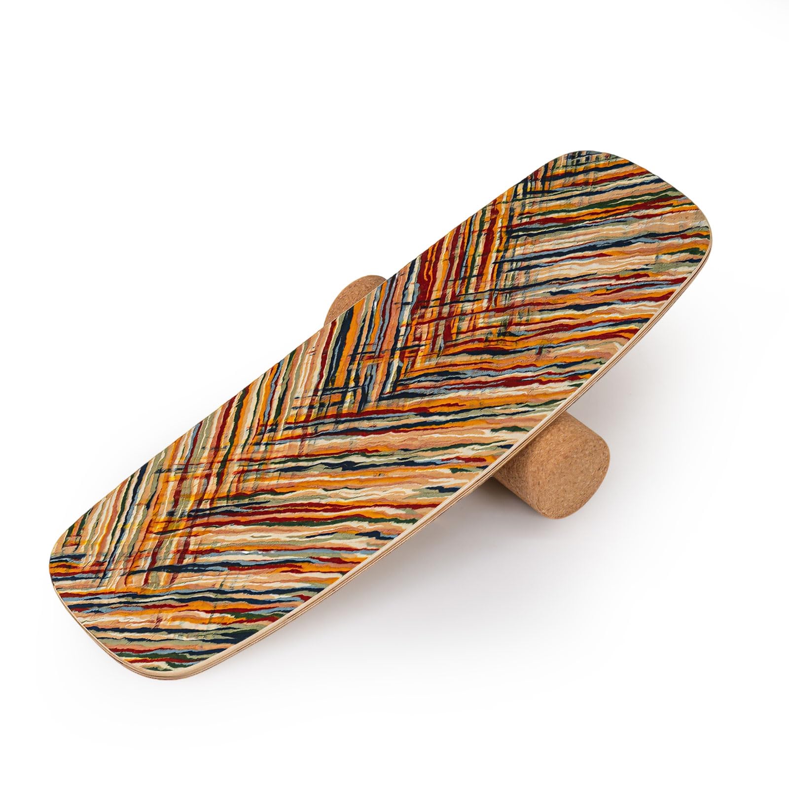 Planche D'équilibre Leogreen – Bois, 7 Niveaux, Avec Rouleau Et Balle, Fitness Yoga Surf, 160 Kg, Antidérapante
