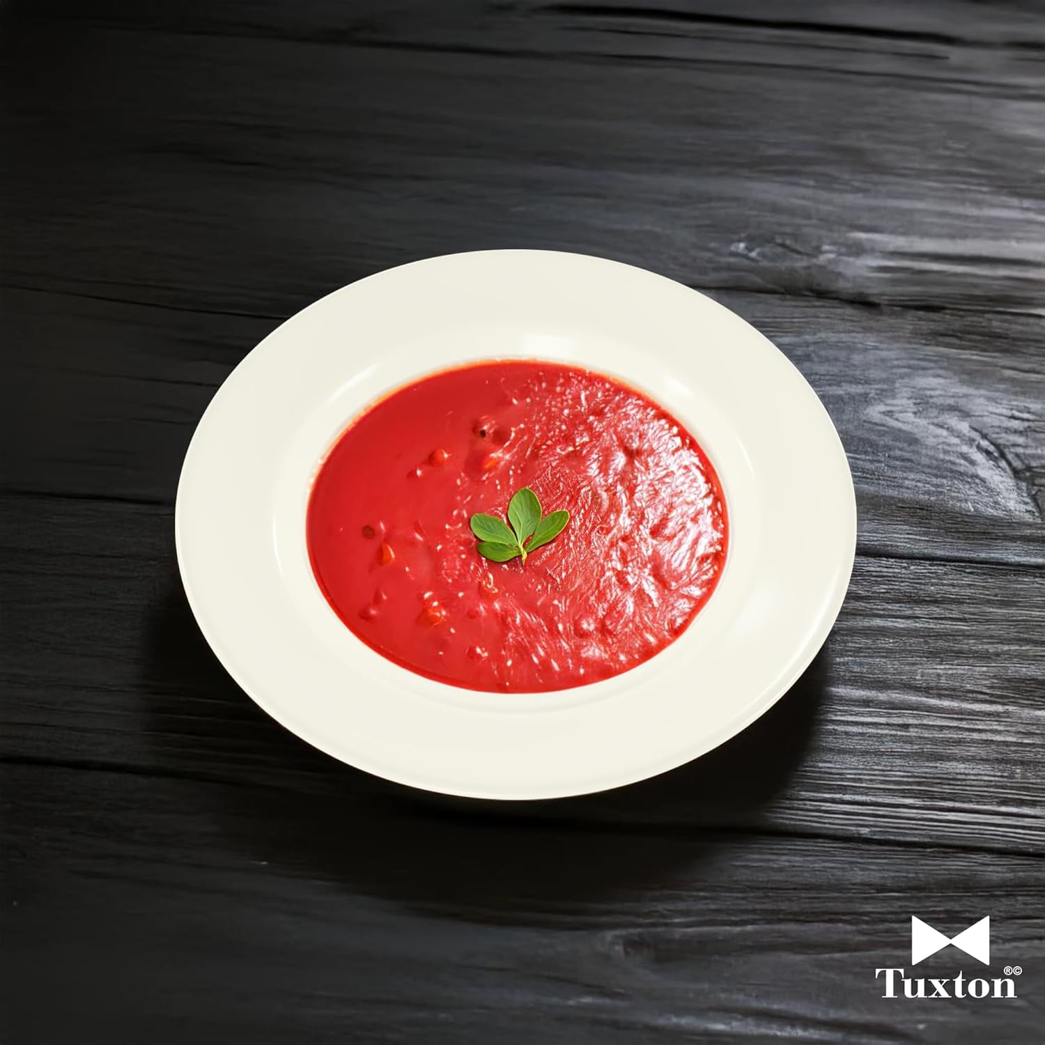 Tuxton China TRE-027 Soup Bowl, 12-1/2 oz., 9" dia., round, microwave & dishwasher safe, oven proof, fully vitrified, ceramic, Reno/Nevada, American White/Eggshell, Case of 24